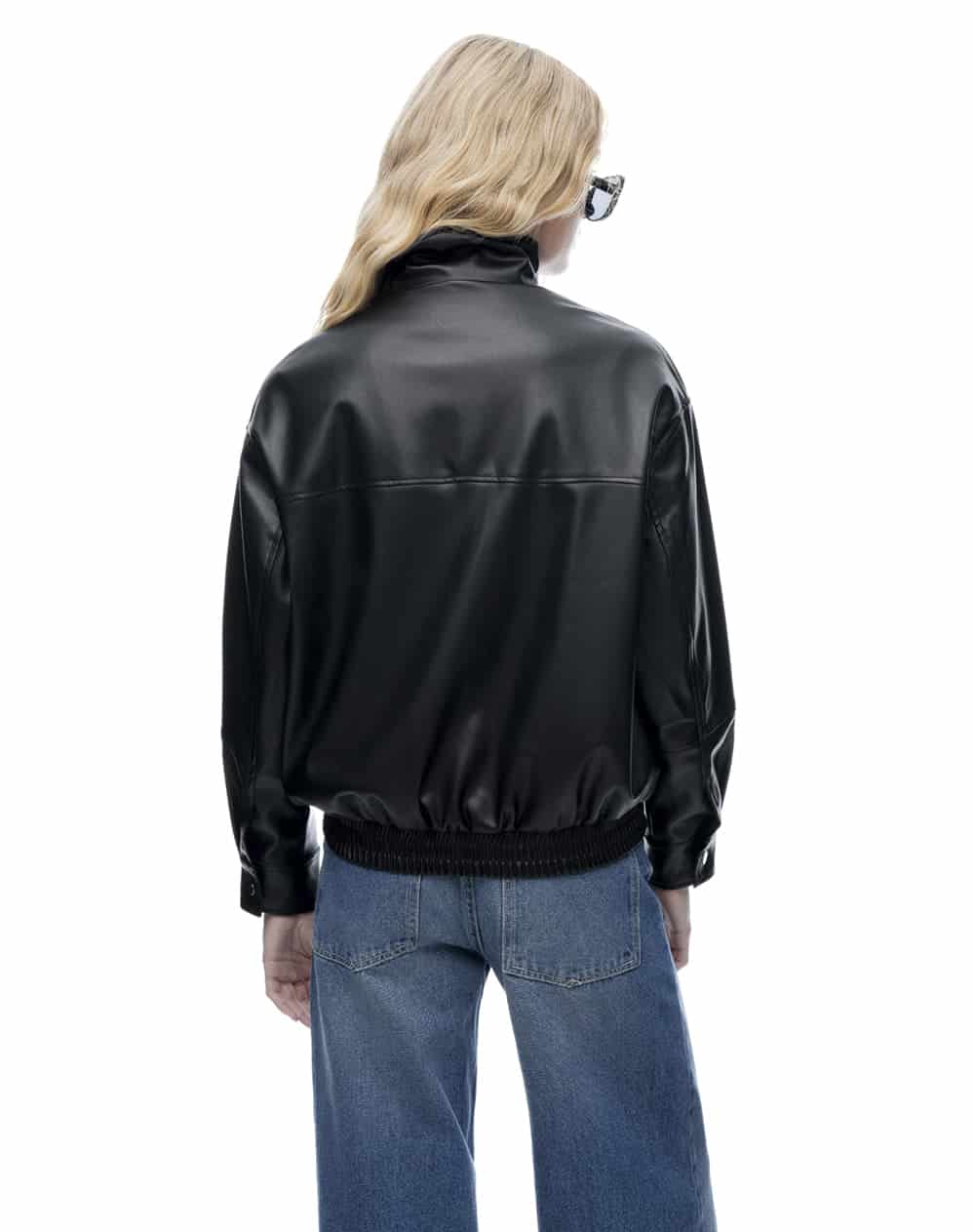 Chaqueta oversize sin capucha negra mujer - miniatura 2