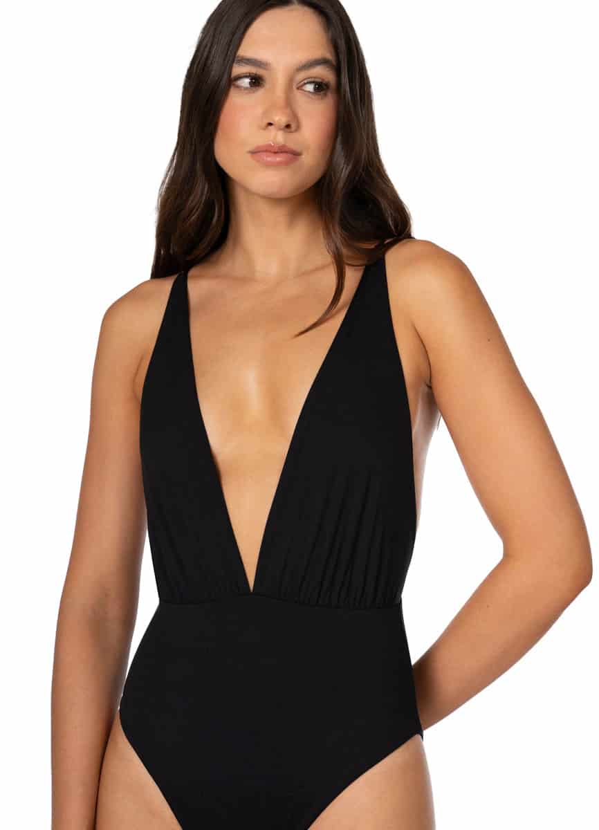 Maaji Jade Black Safri Plunge One Piece - miniatura 3