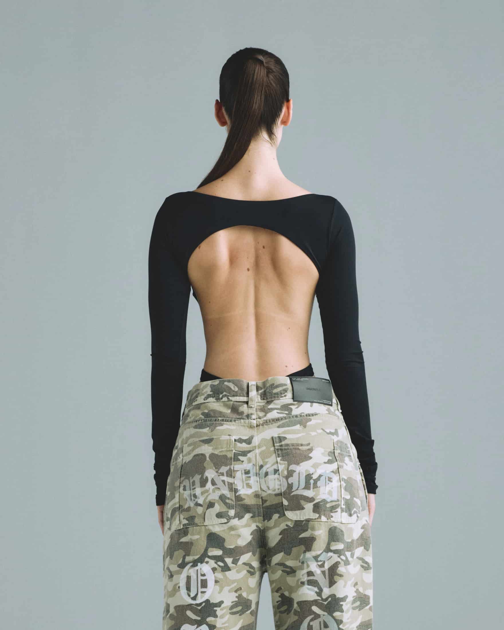 Basics Undergold Studio Backless Long Sleeve Body Black - miniatura 6