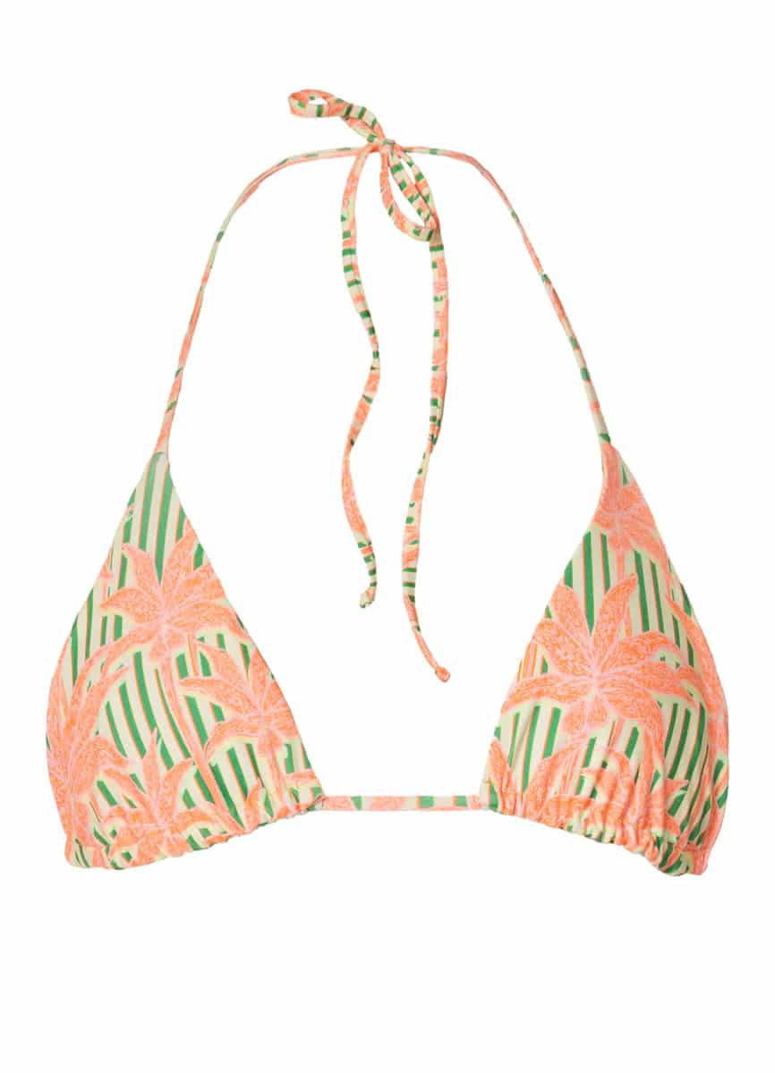 Maaji Blooming Stripes Balmy Sliding Triangle Bikini Top - miniatura 6