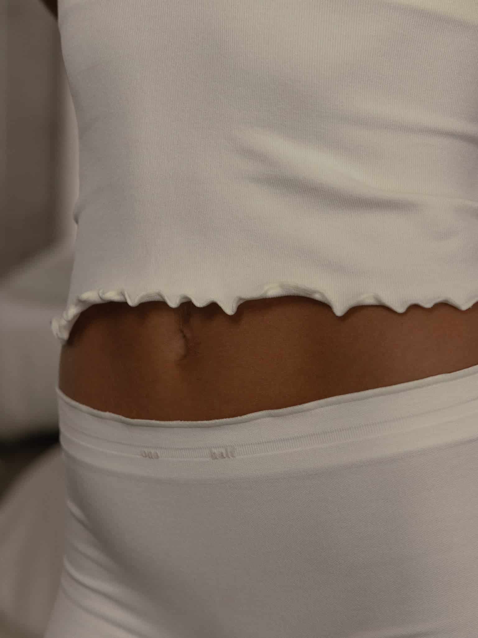 RUCHED SEAMLESS SET - SOFT WHITE - miniatura 4