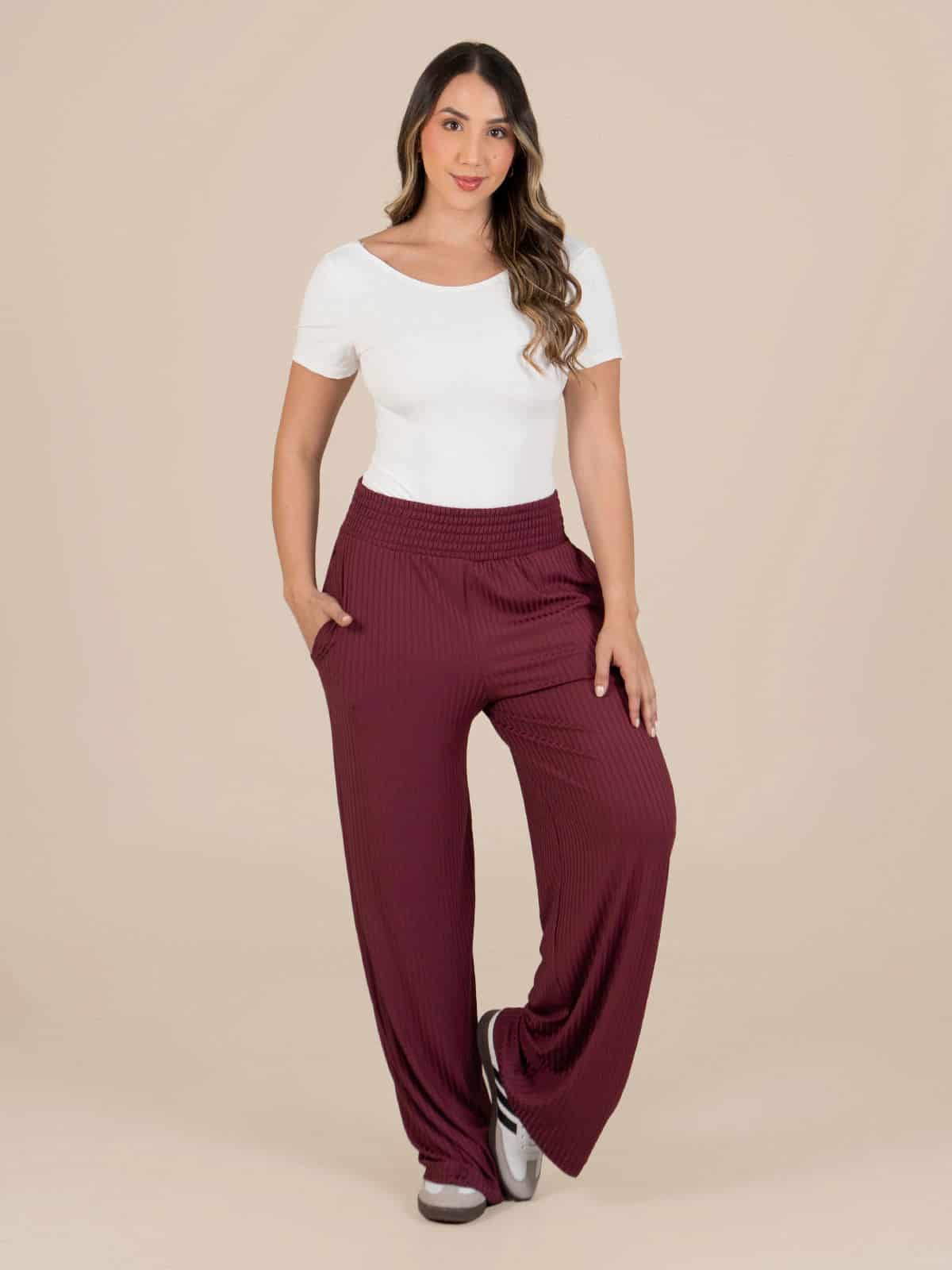 Pantalon karina vegas vino - miniatura 2