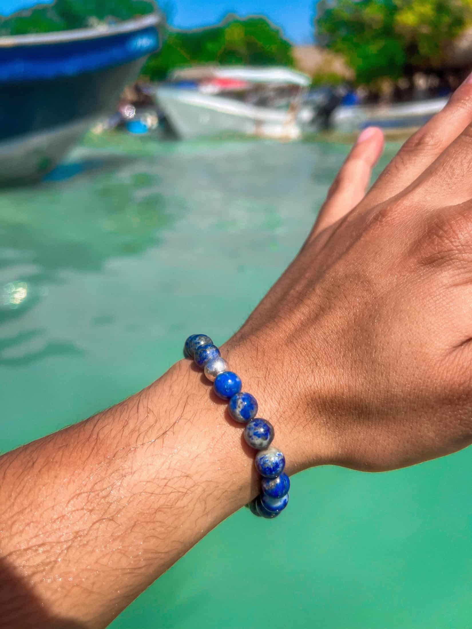 Brazalete Lapislazuli 8mm - miniatura 4