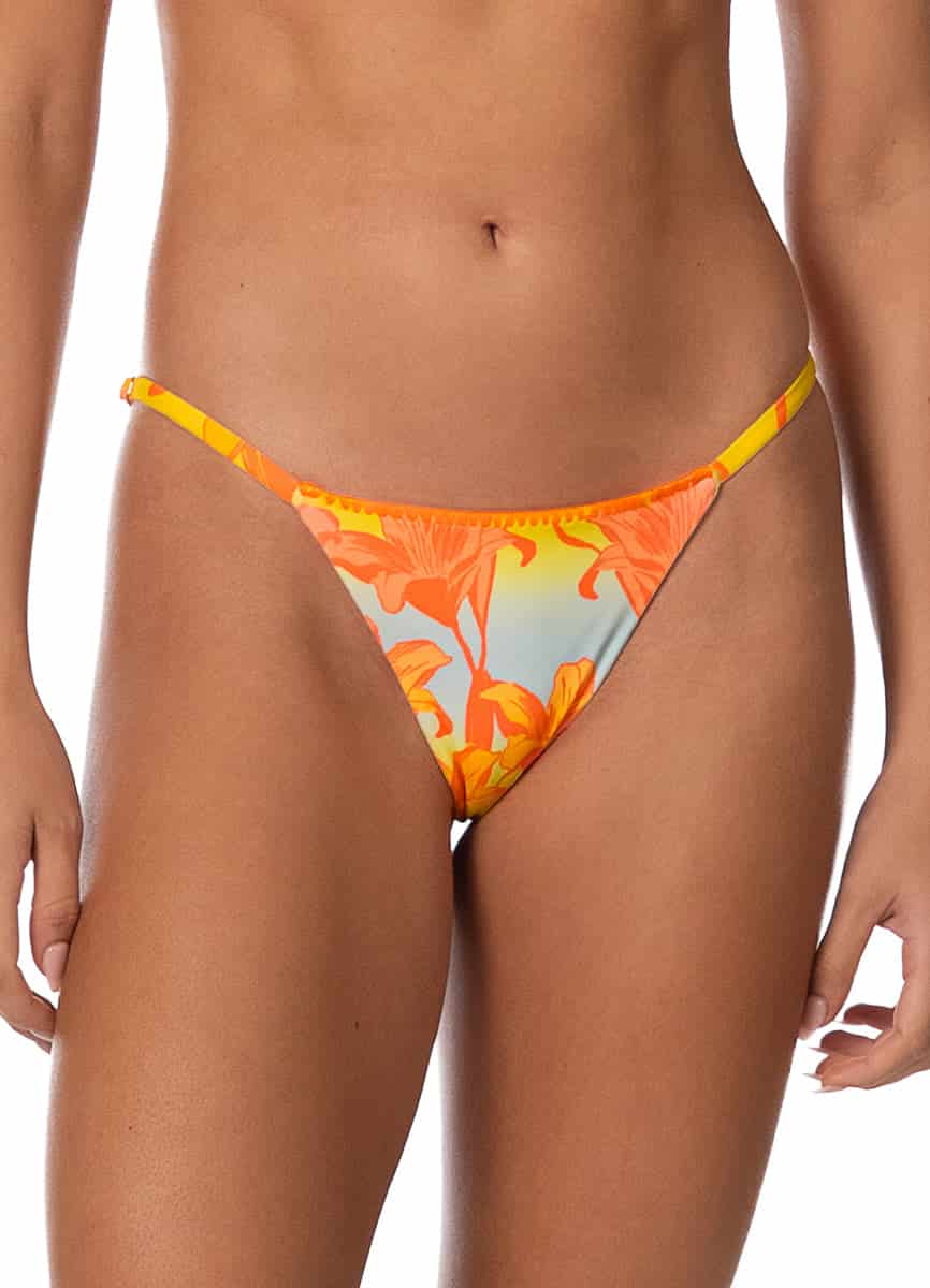 Maaji Golden Lily Flash Low Rise Single Strap Bikini Bottom - miniatura 2