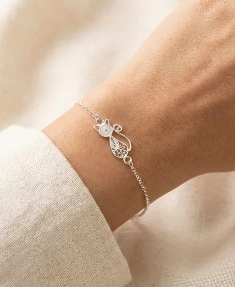 Pulsera Gata en Plata ley 950 Filigrana - miniatura 2