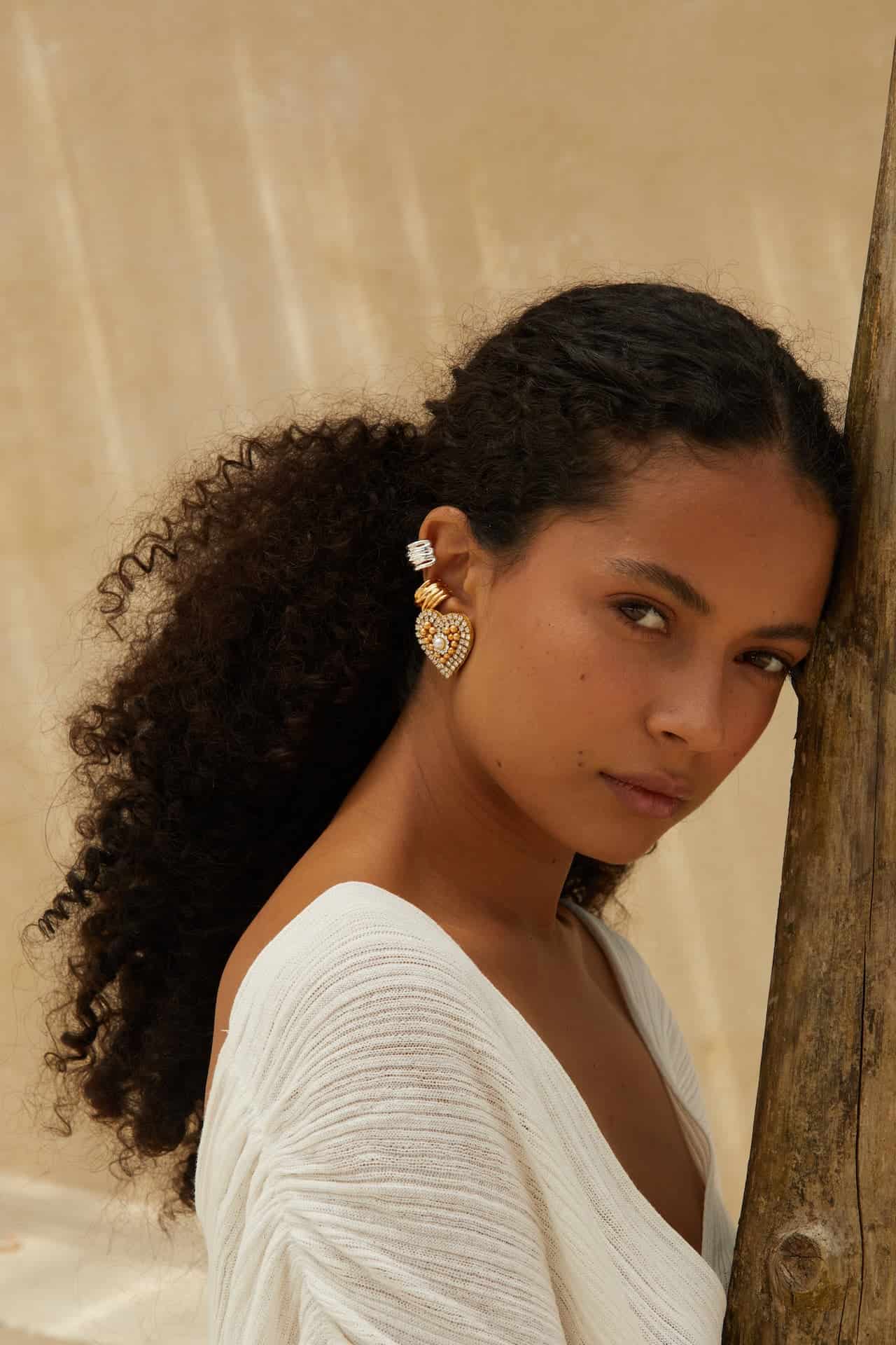 Belle Studs Gold Earcuff - miniatura 2