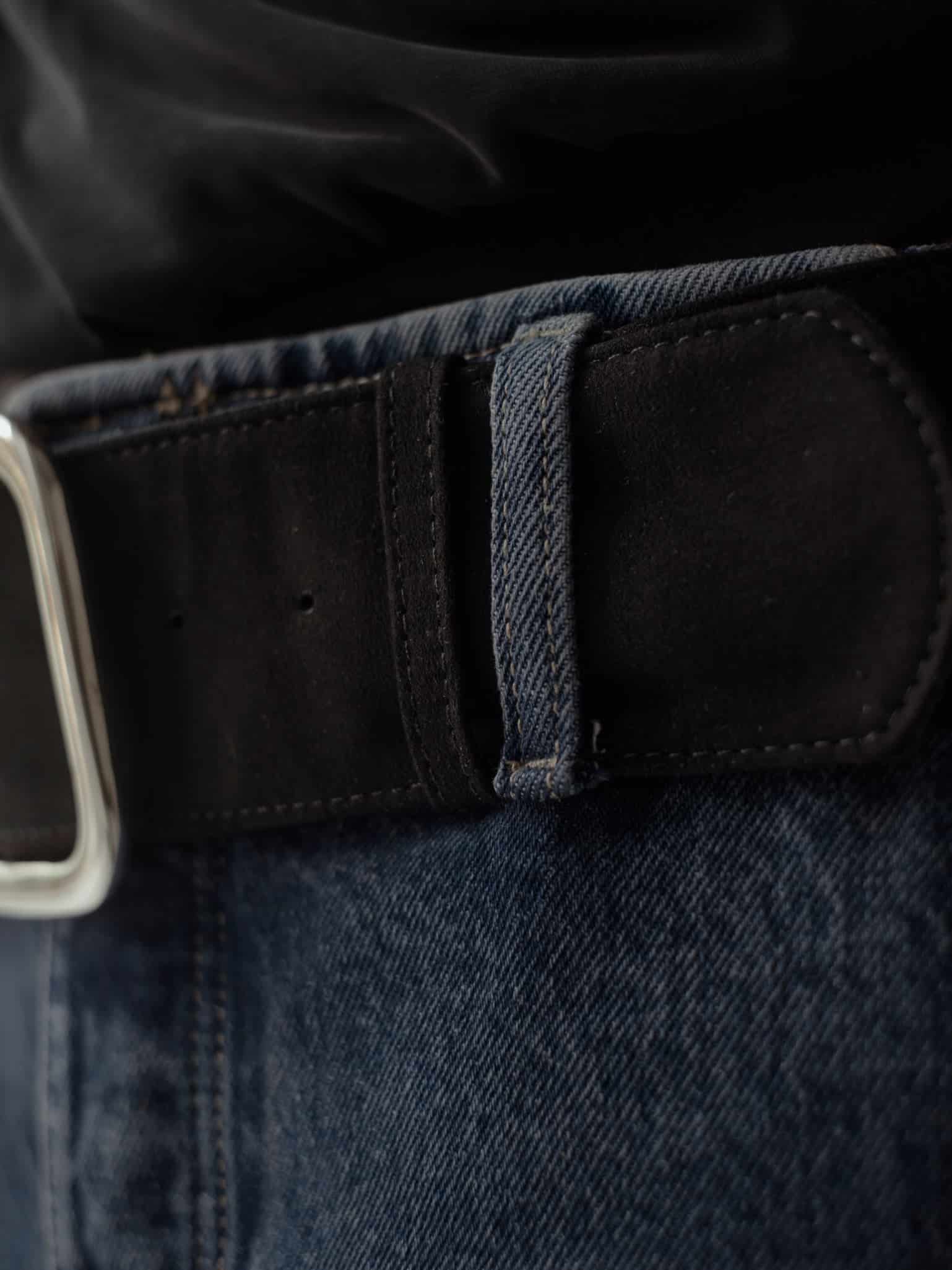 SUEDE BIG BELT - BLACK - miniatura 10