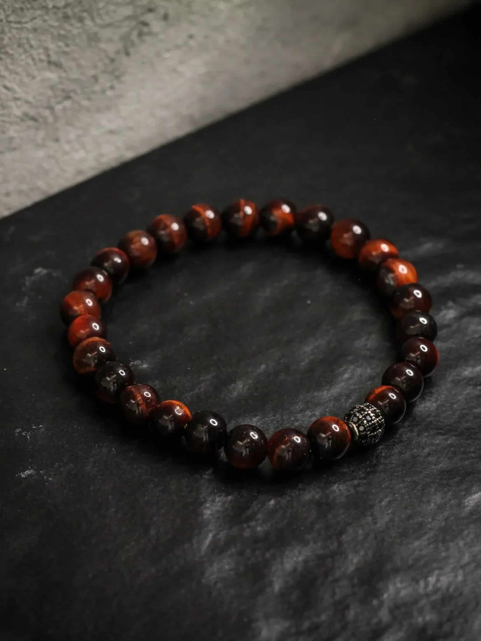 Brazalete Ojo de Tigre Rojo 6mm - miniatura 3