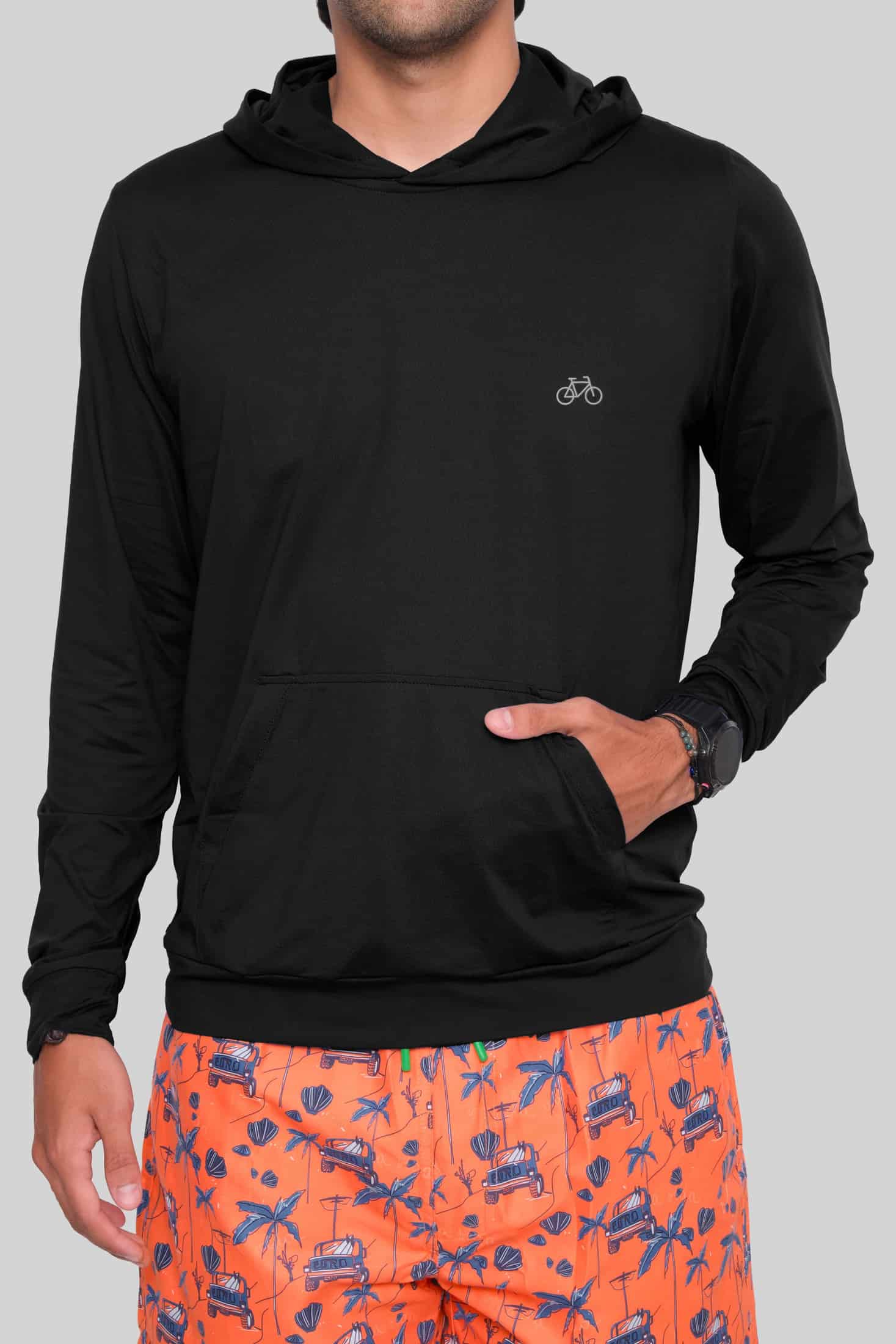 HOODIE SPORT NEGRO - miniatura 2