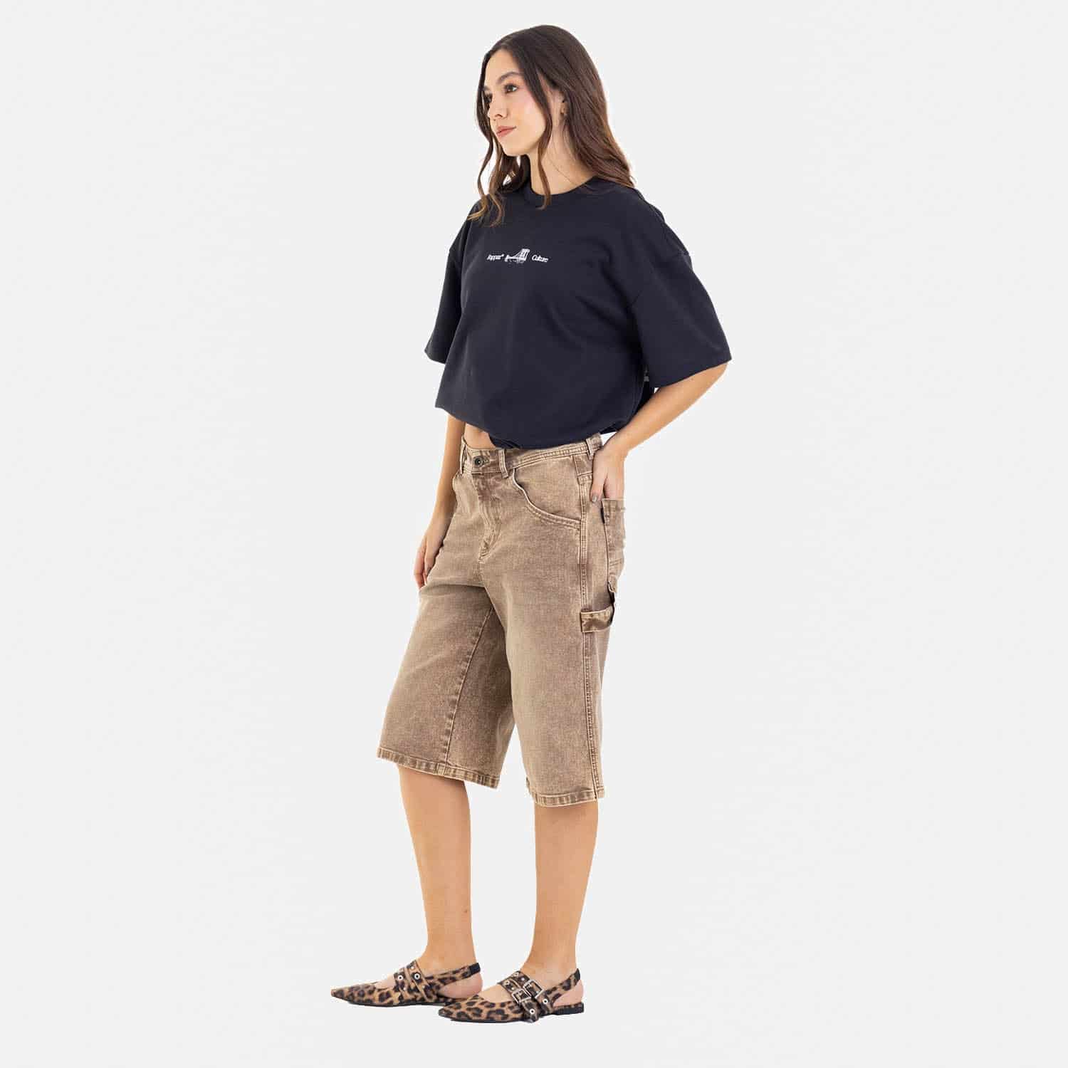 Boxy Fit Tee Brooklyn Bridge Negro - miniatura 10
