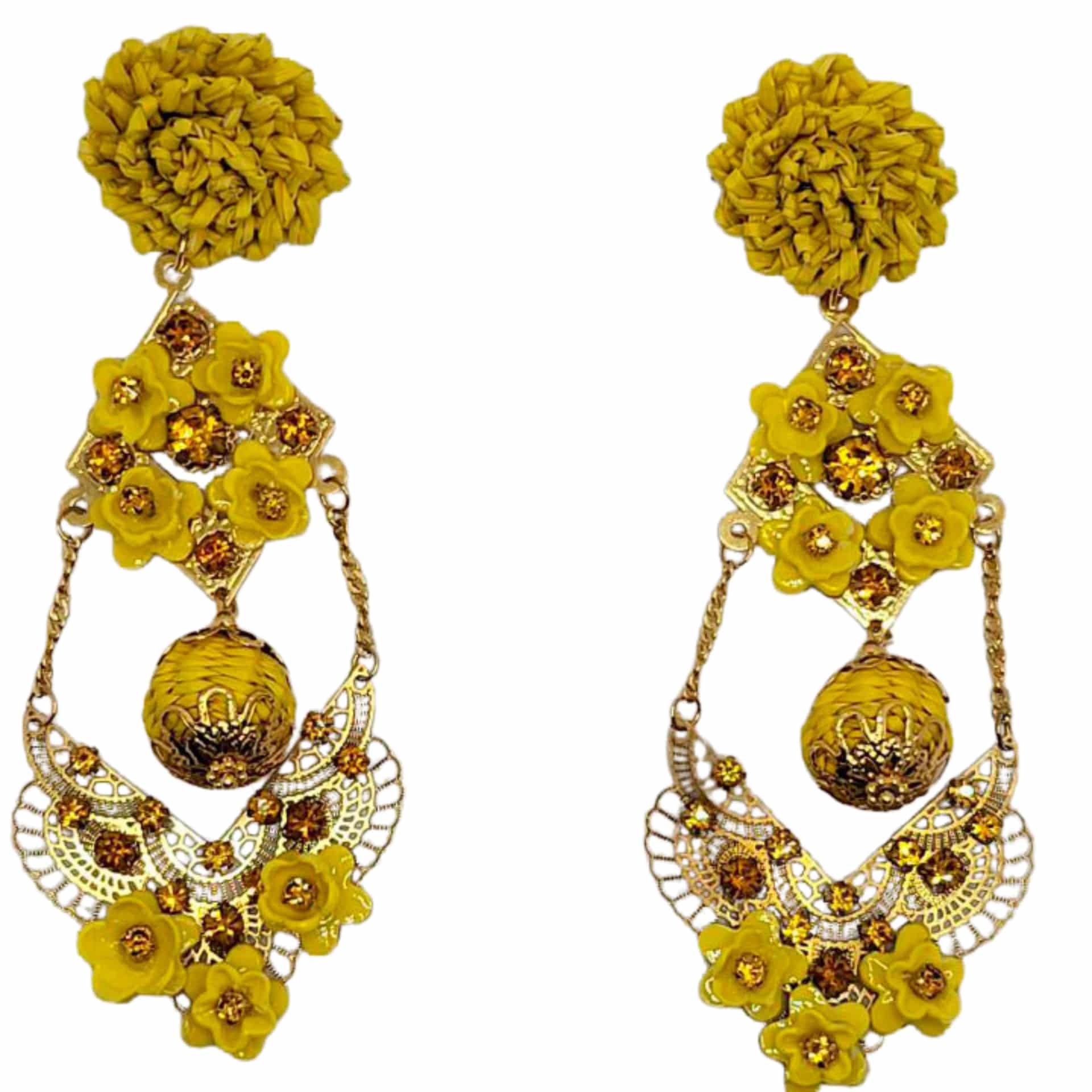 Petal Cascade Hoop Earrings - miniatura 1