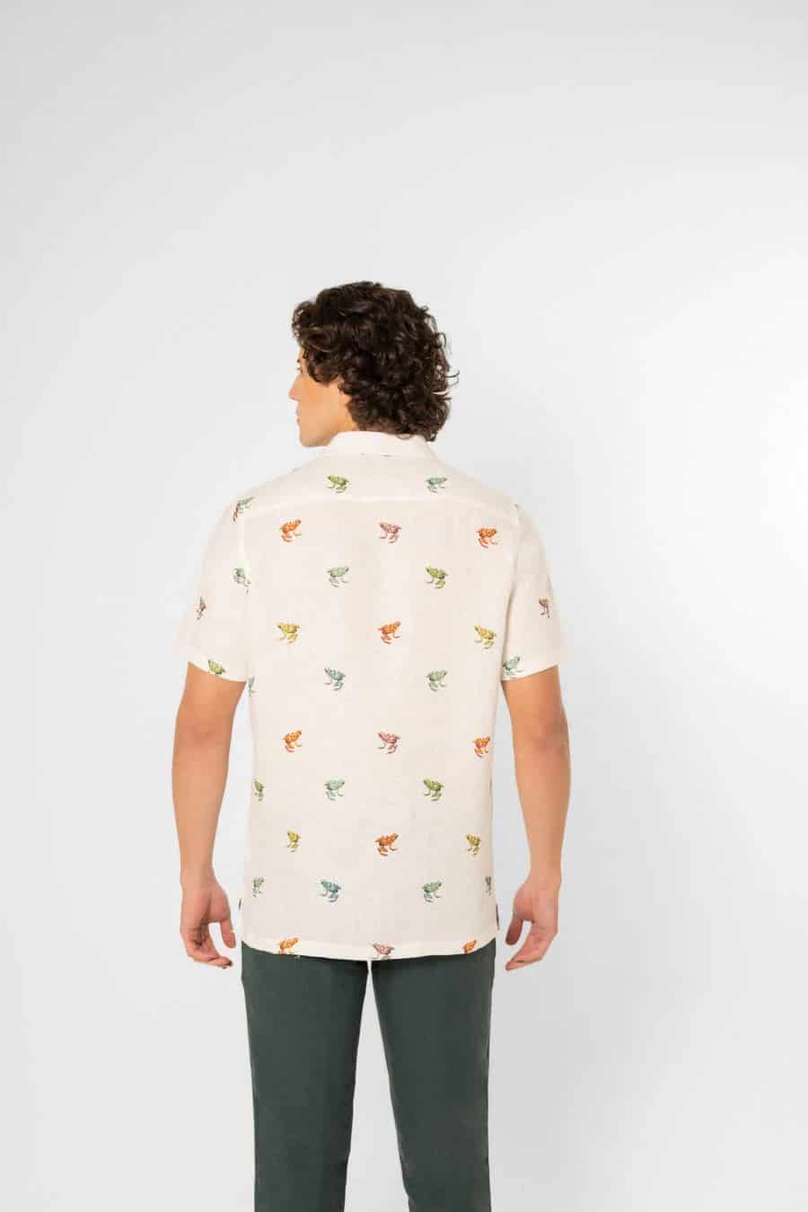 Men's linen shirt frog - miniatura 6
