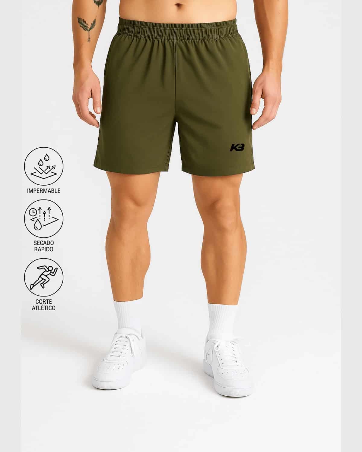 Pantaloneta Impermeable Fit Atletico┃KBMEN RF.401 - miniatura 6