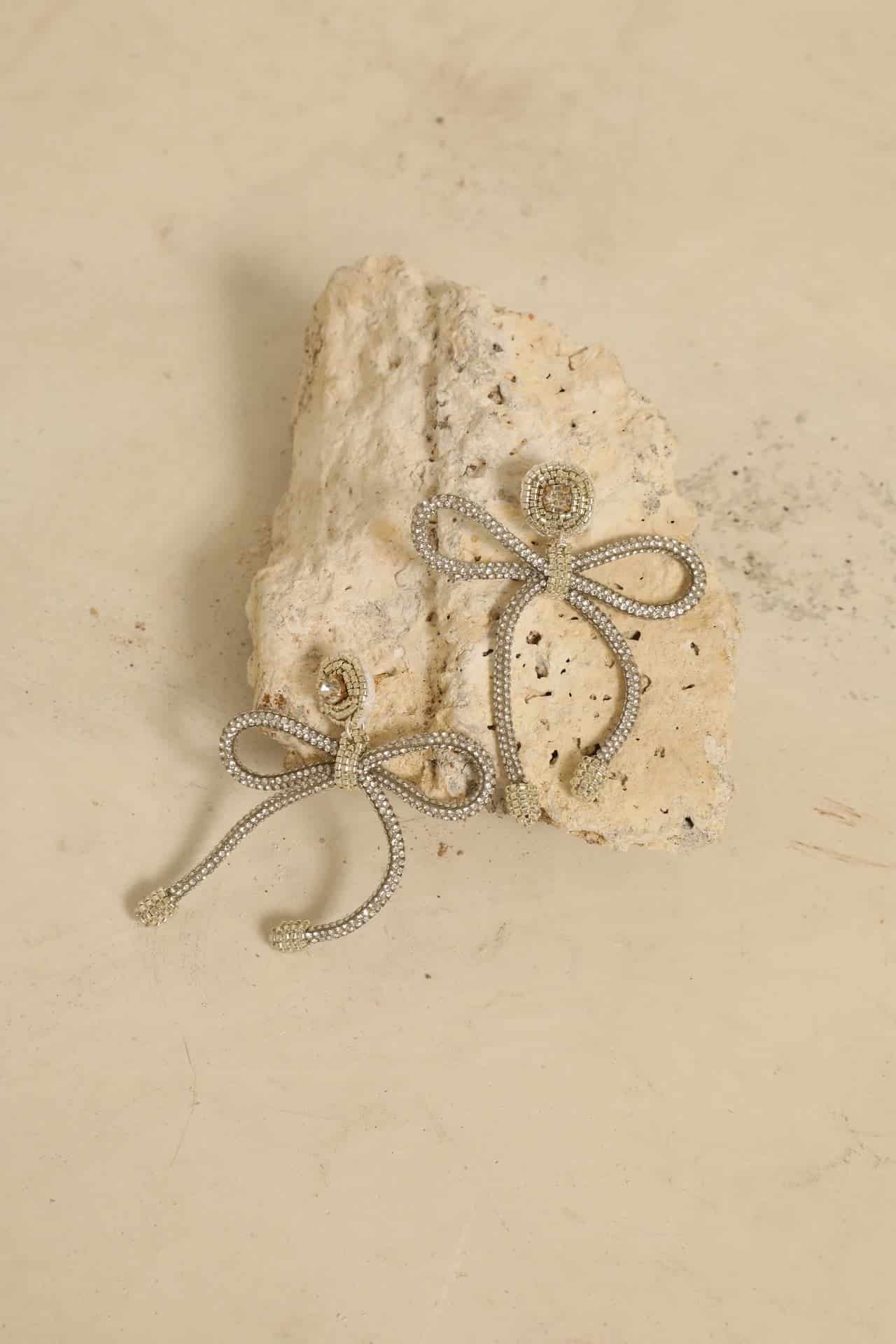 Merry Bow Silver Earrings - miniatura 3
