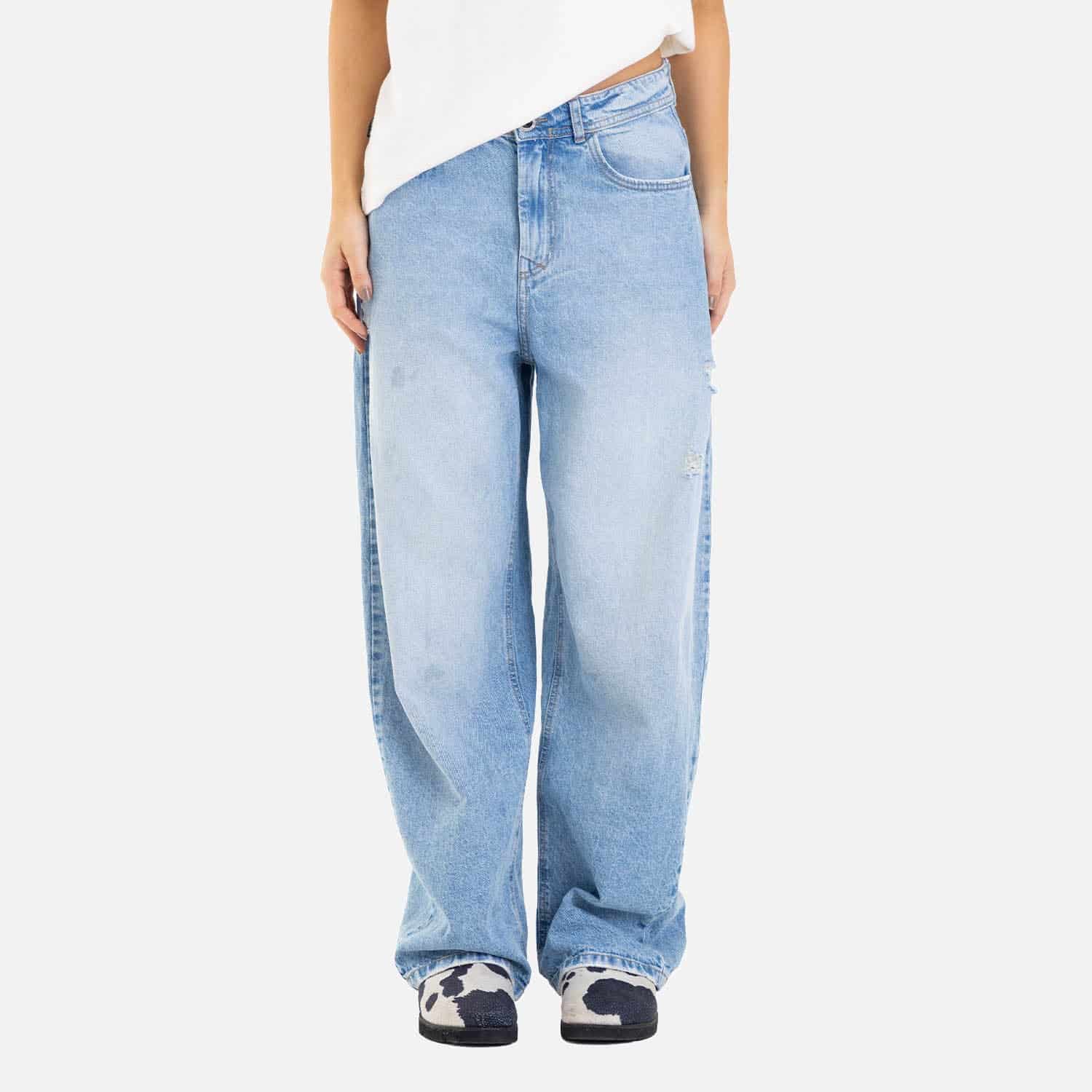 Cow Barrel Fit Denim Light Blue - miniatura 3