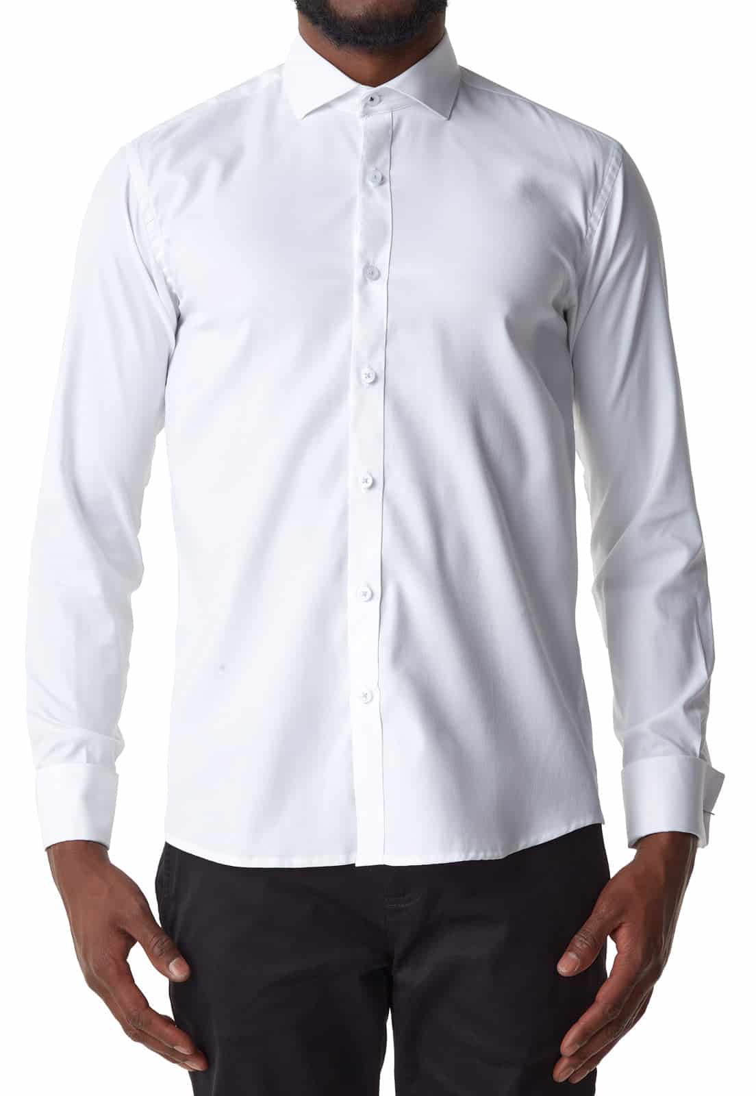 Camisa para mancornas blanca con textura - miniatura 3