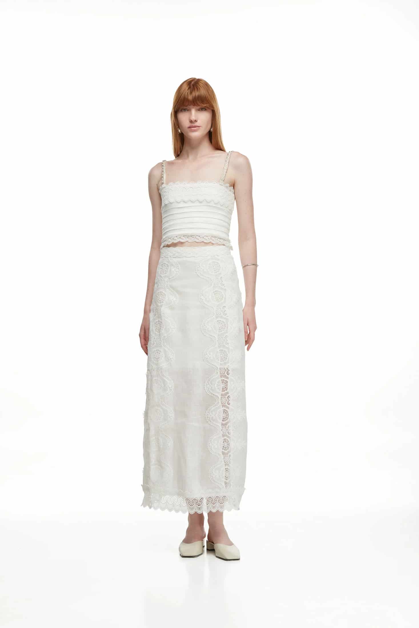 LIRIO MAXI SKIRT WHITE - miniatura 3