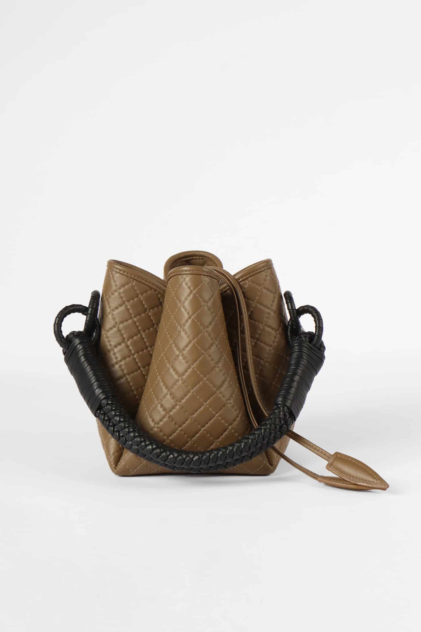 Tulip Mini Bucket Bag, Olive and Black - miniatura 1