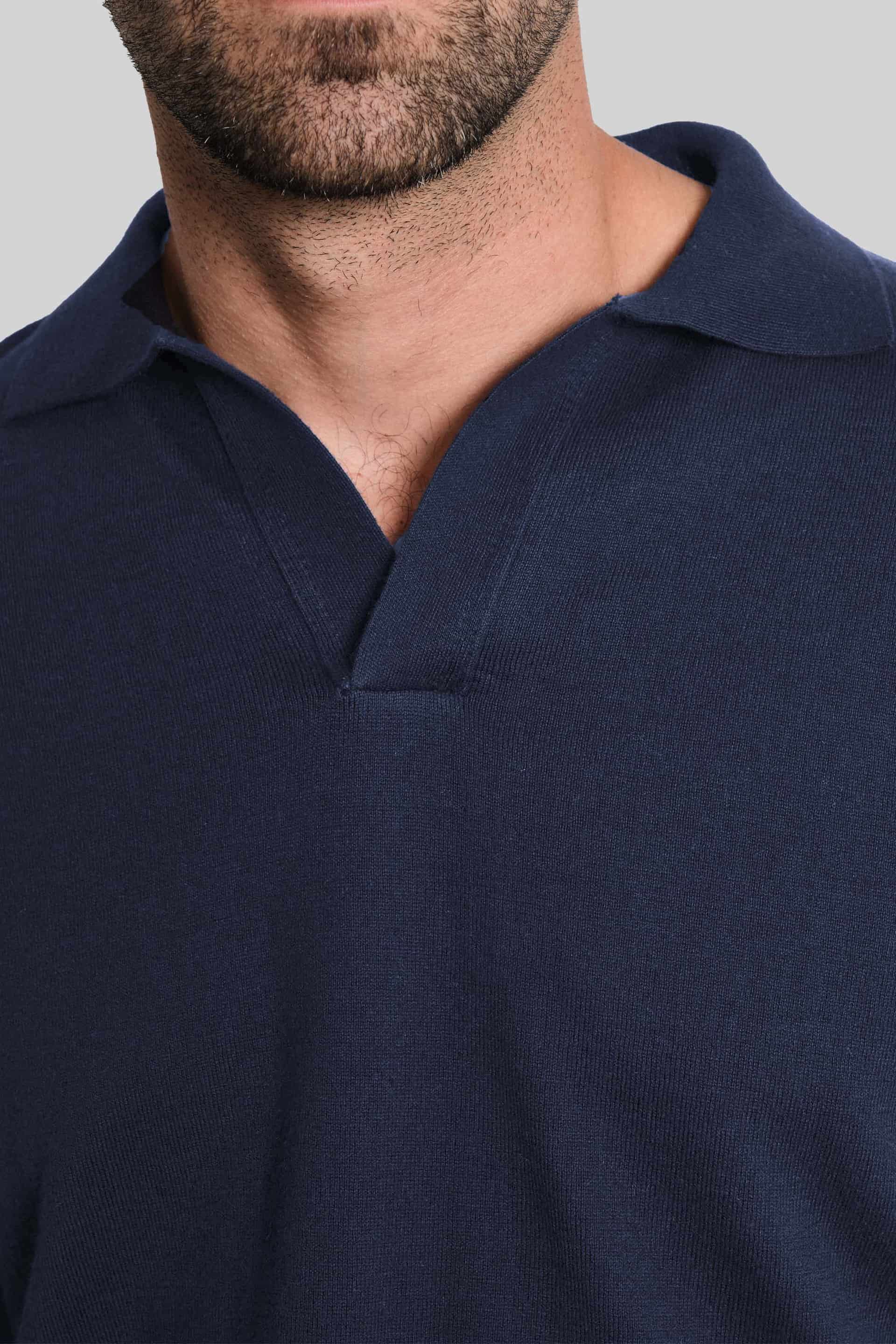 POLO TEJIDA MANGA LARGA NAVY - miniatura 2