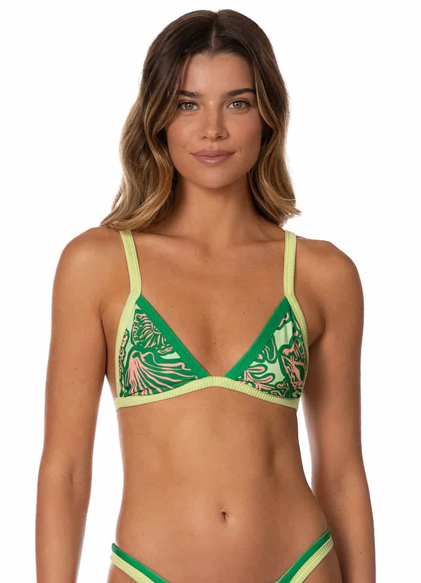 Maaji Soft Coral Rewind Fixed Triangle Bikini Top - miniatura 2