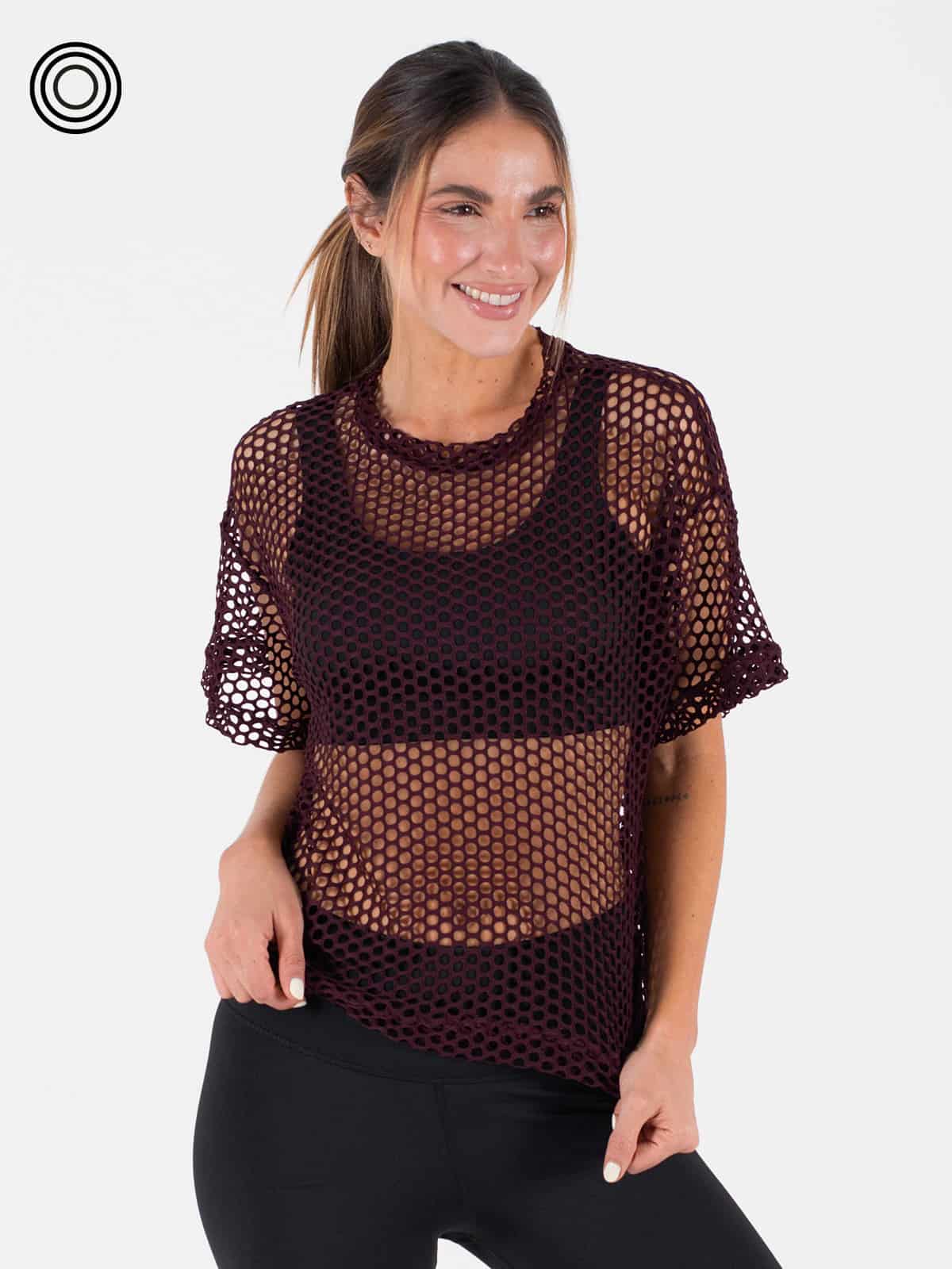 Tulum camiseta malla uva oscuro - miniatura 1
