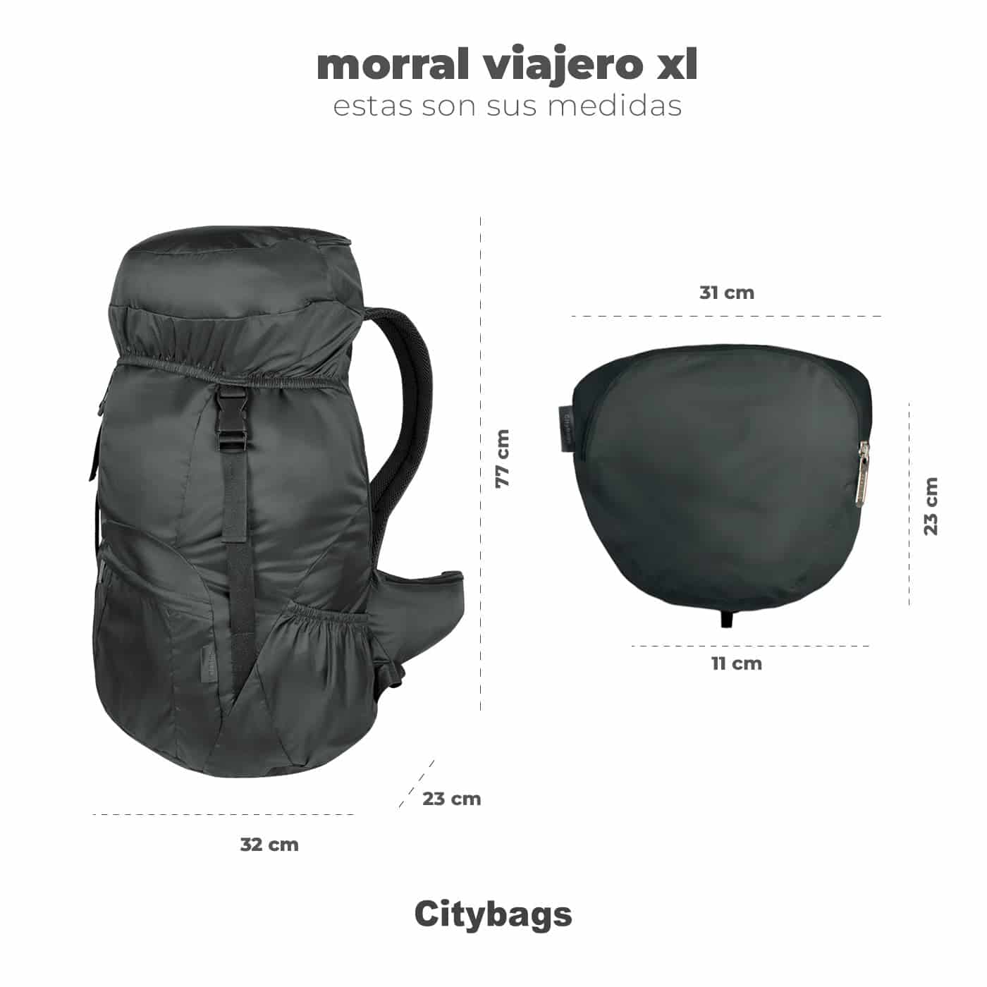 Morral Viajero XL Plegable Ultra Estampado Tropic - miniatura 8