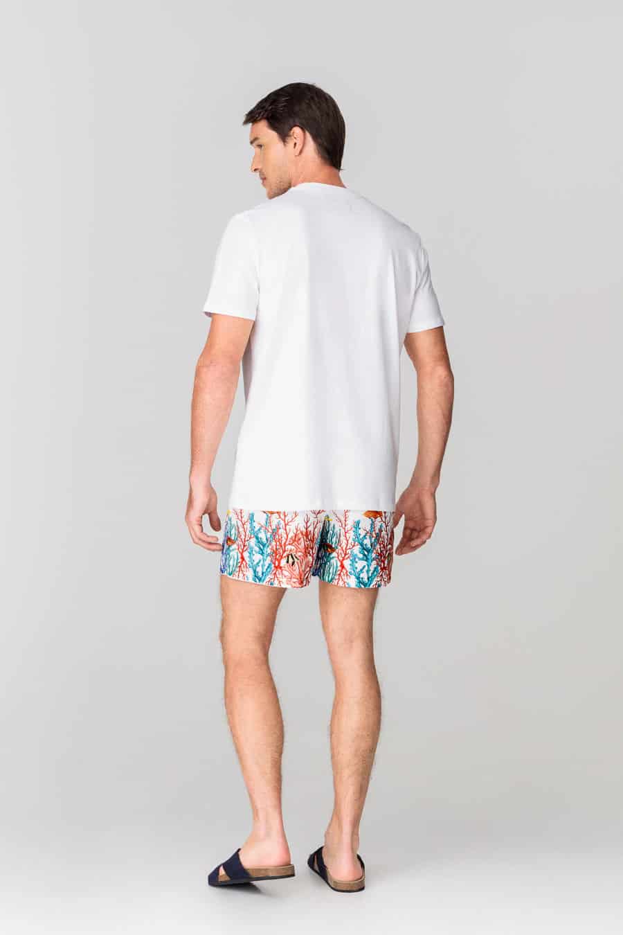 Men's cotton t-shirt pocket vega white - miniatura 3