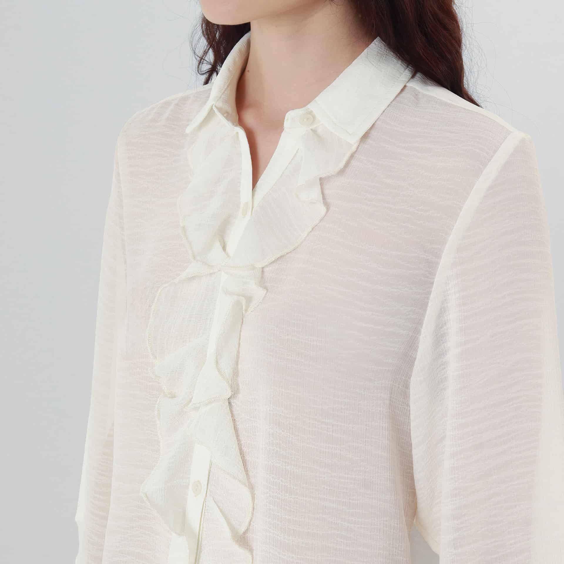 Blusa Cuello Camisero Manga 3/Cuartos - miniatura 2