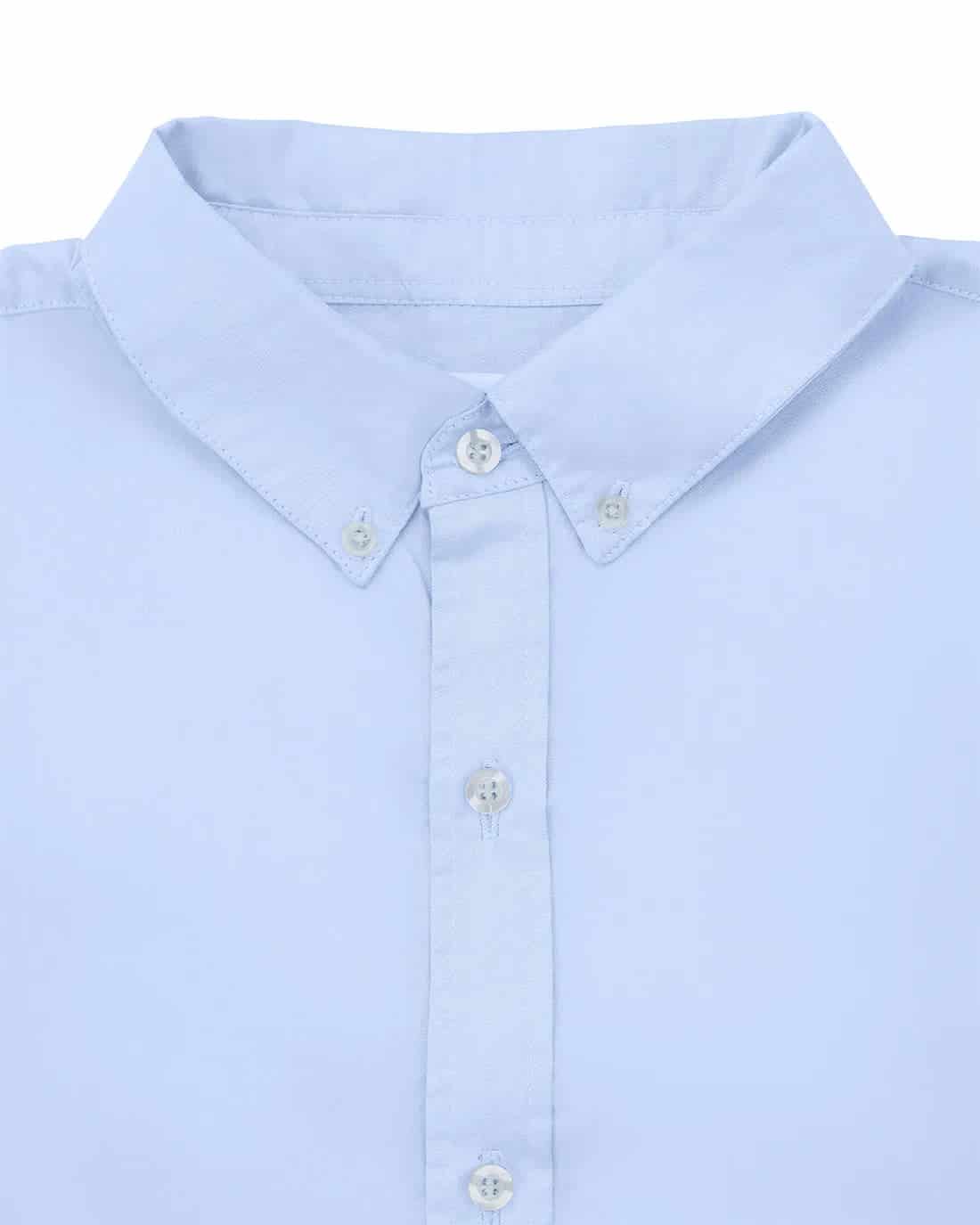 Camisa Clásica Celeste Eleganza - miniatura 4