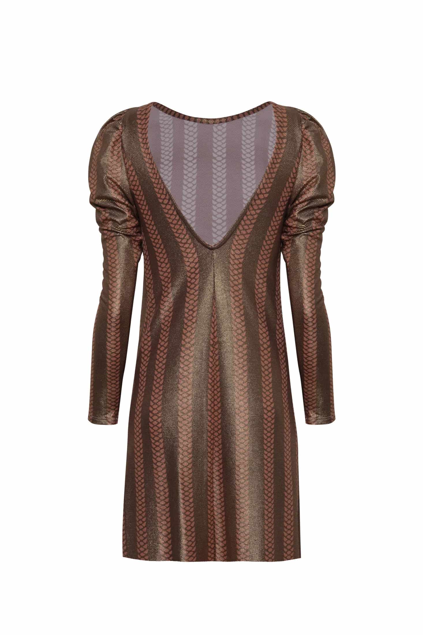 Saberia Jersey Mini Dress / Gold - miniatura 2