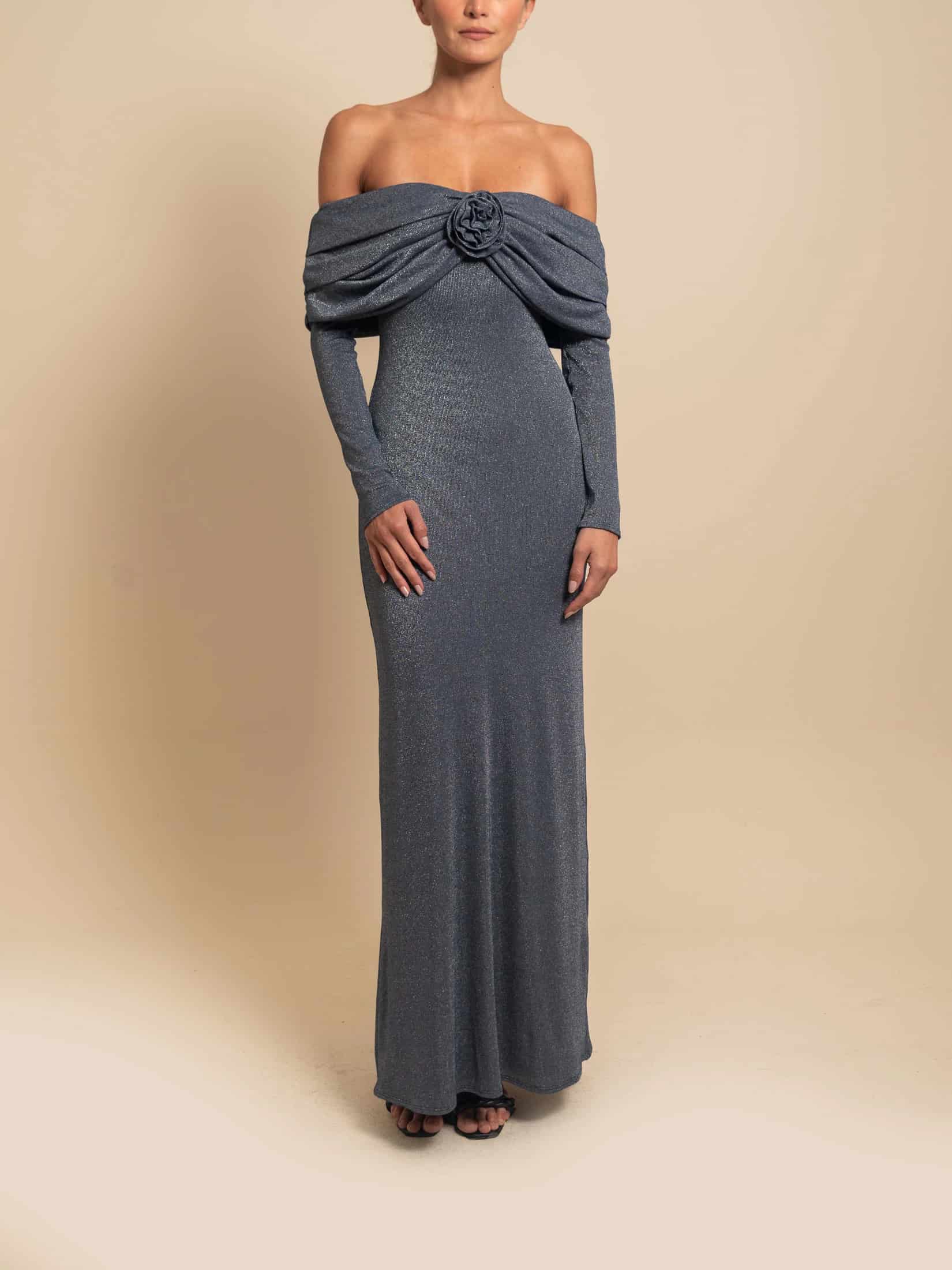DAISY GOWN SILVER BLUE - miniatura 1