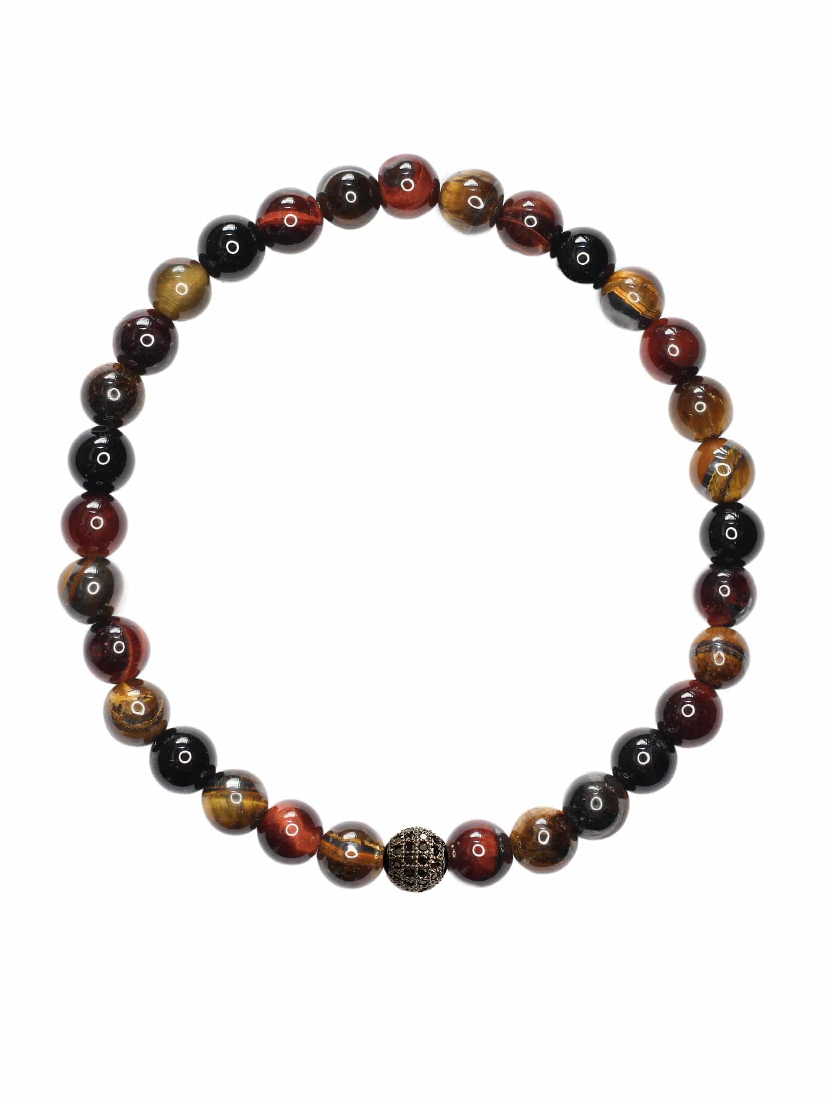 Brazalete Ojo de Tigre & Onyx 6mm - miniatura 6