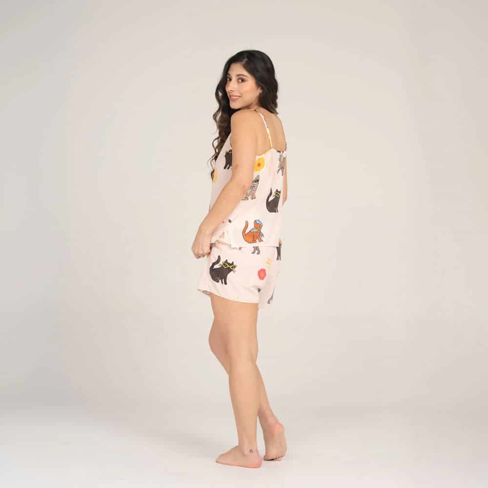 Conjunto de Pijama Short Gatuna. - miniatura 2