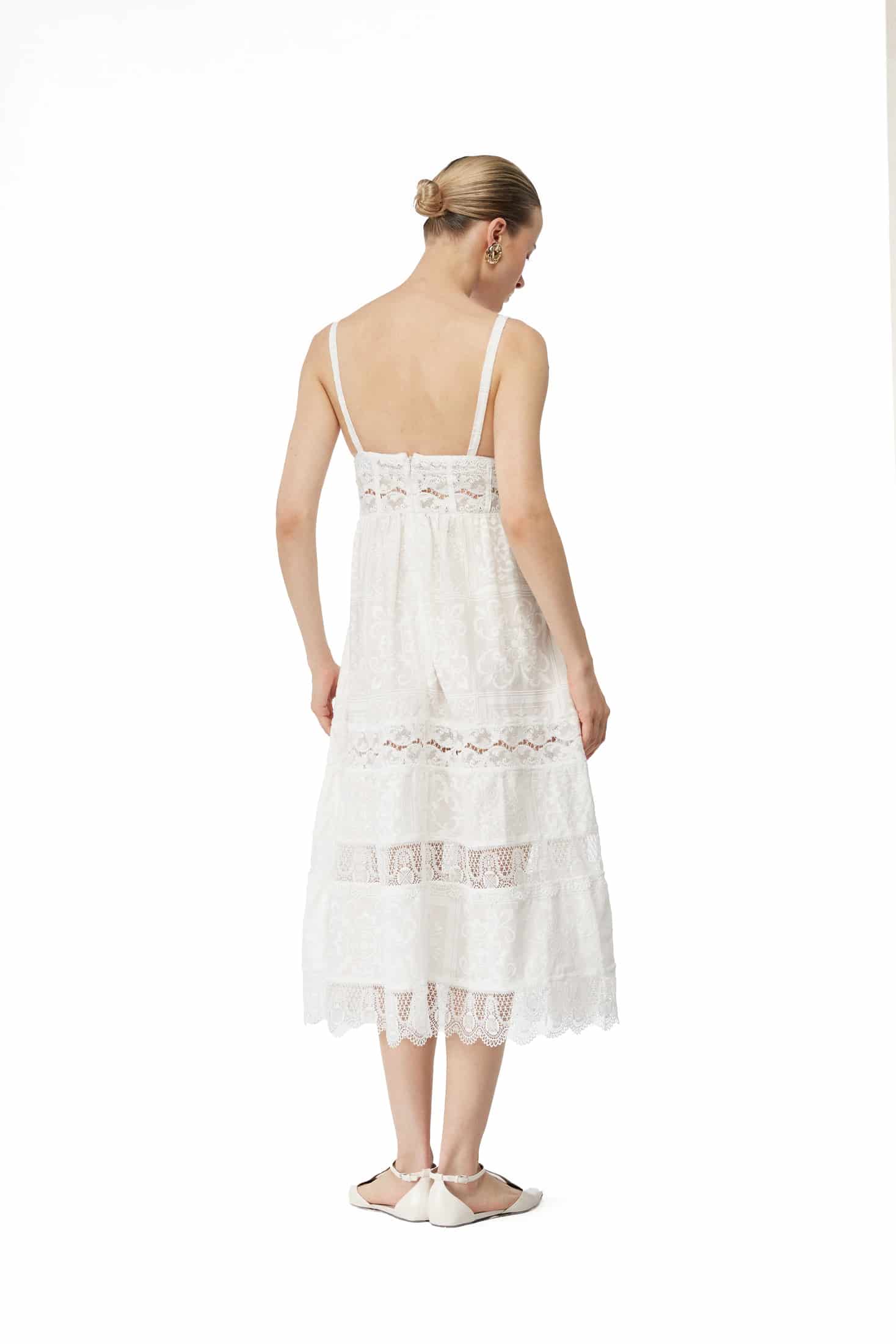 AMARELLE MIDI DRESS WHITE - miniatura 4