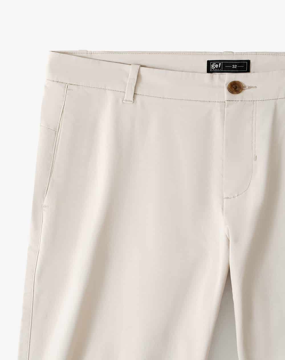 Pantalón regular tiro medio arena hombre - miniatura 7