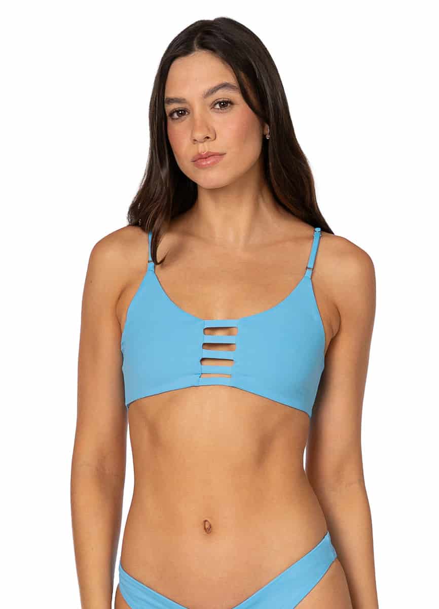 Maaji Stone Blue Praia Classic Bralette Bikini Top - miniatura 6