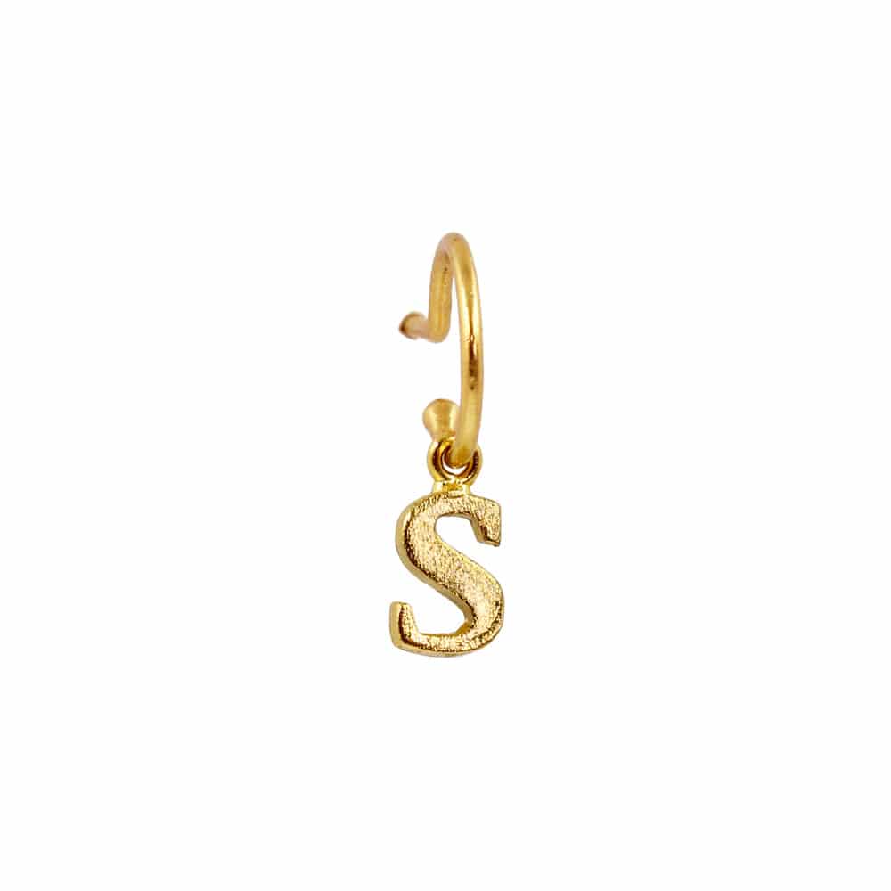 PreOrder Baby Hoops 9mm Letra Gold - miniatura 16