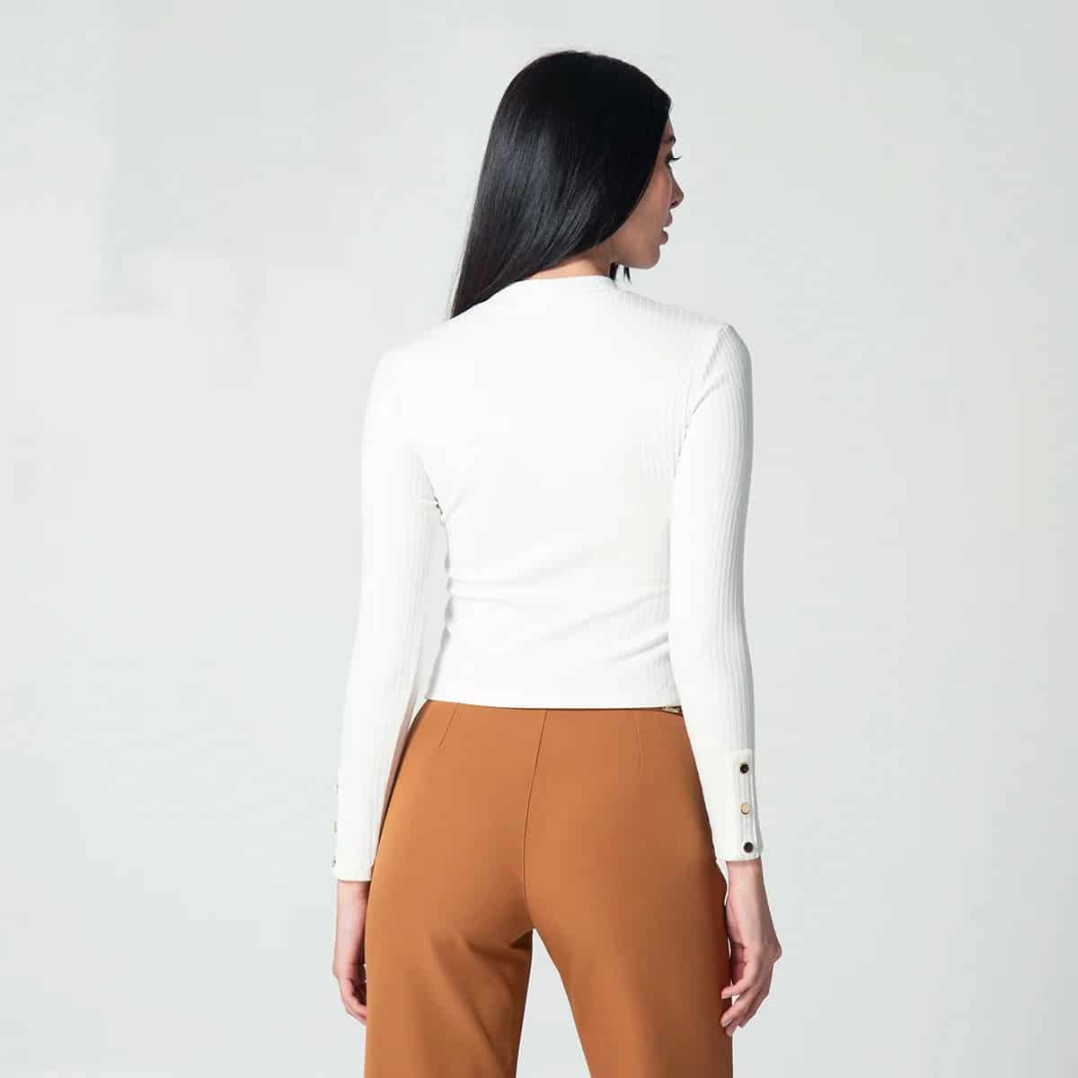 Blusa Cuello Alto Slim Amanda - miniatura 3