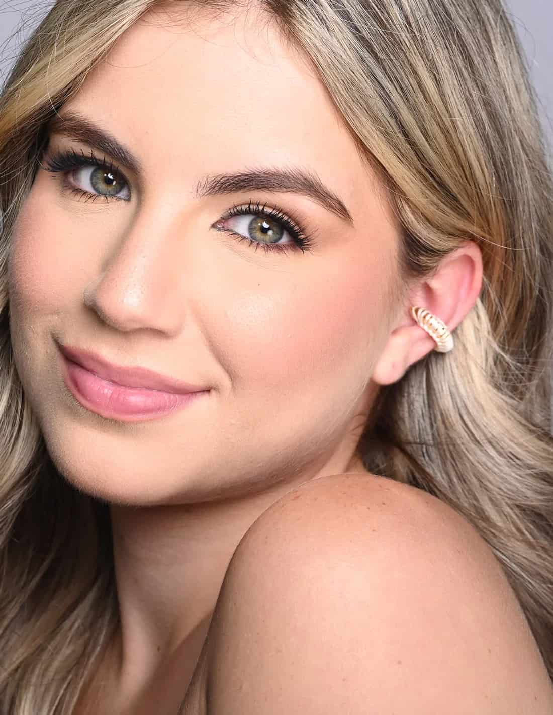 Ear Cuff Luna Llena Marfil - miniatura 1