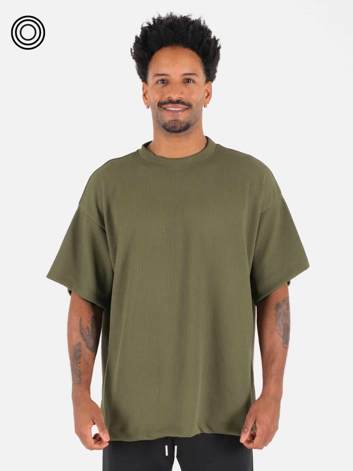 Camiseta hombre stone verde militar - miniatura 1