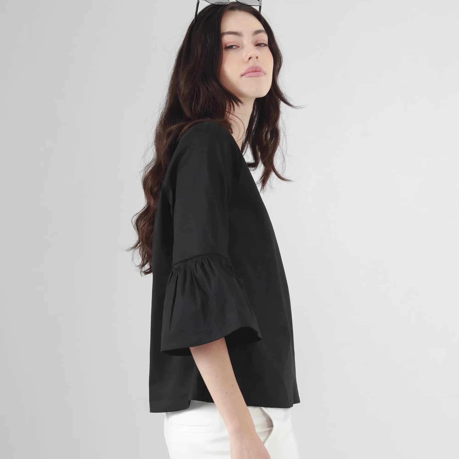 Blusa Cuello V Manga 3 Cuartos - miniatura 7