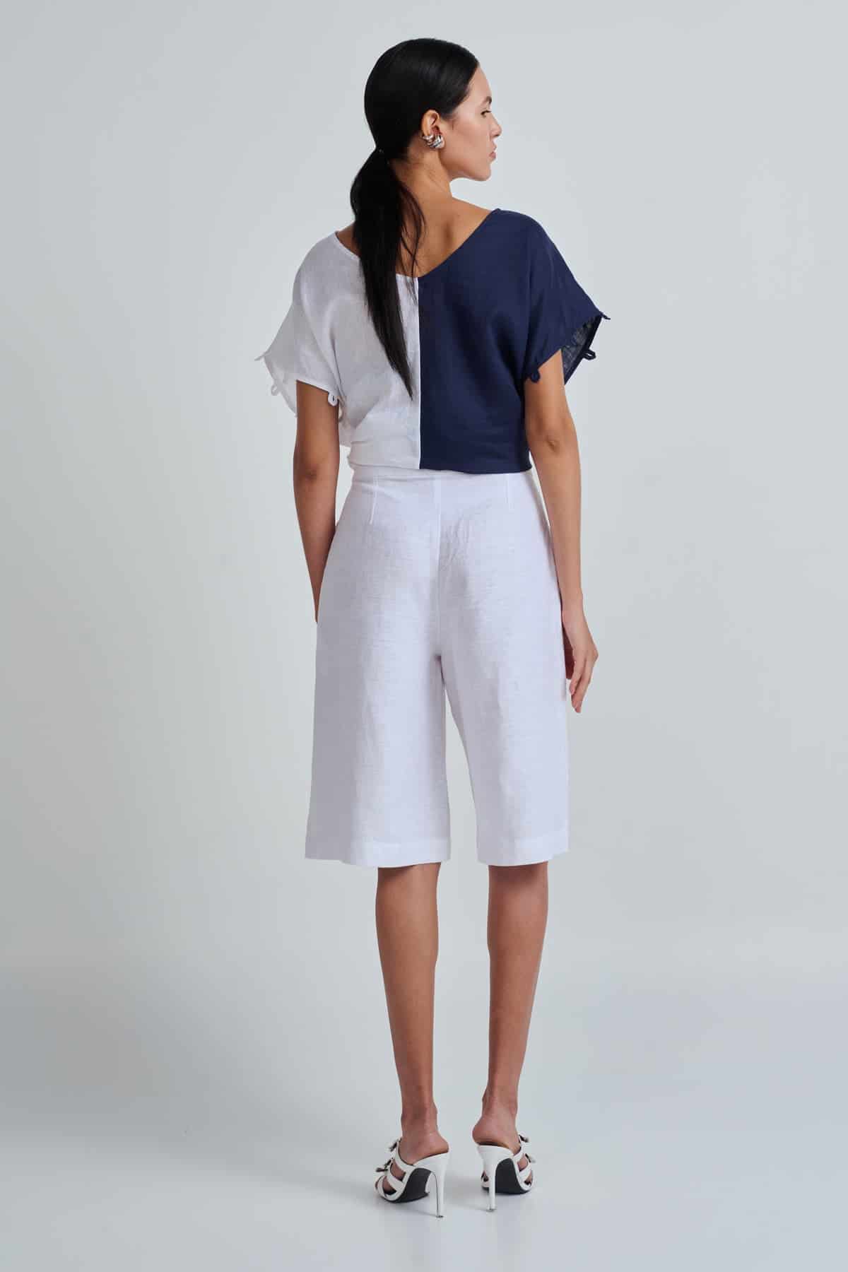 EMI TOP WHITE/NAVY/NATURAL - miniatura 3