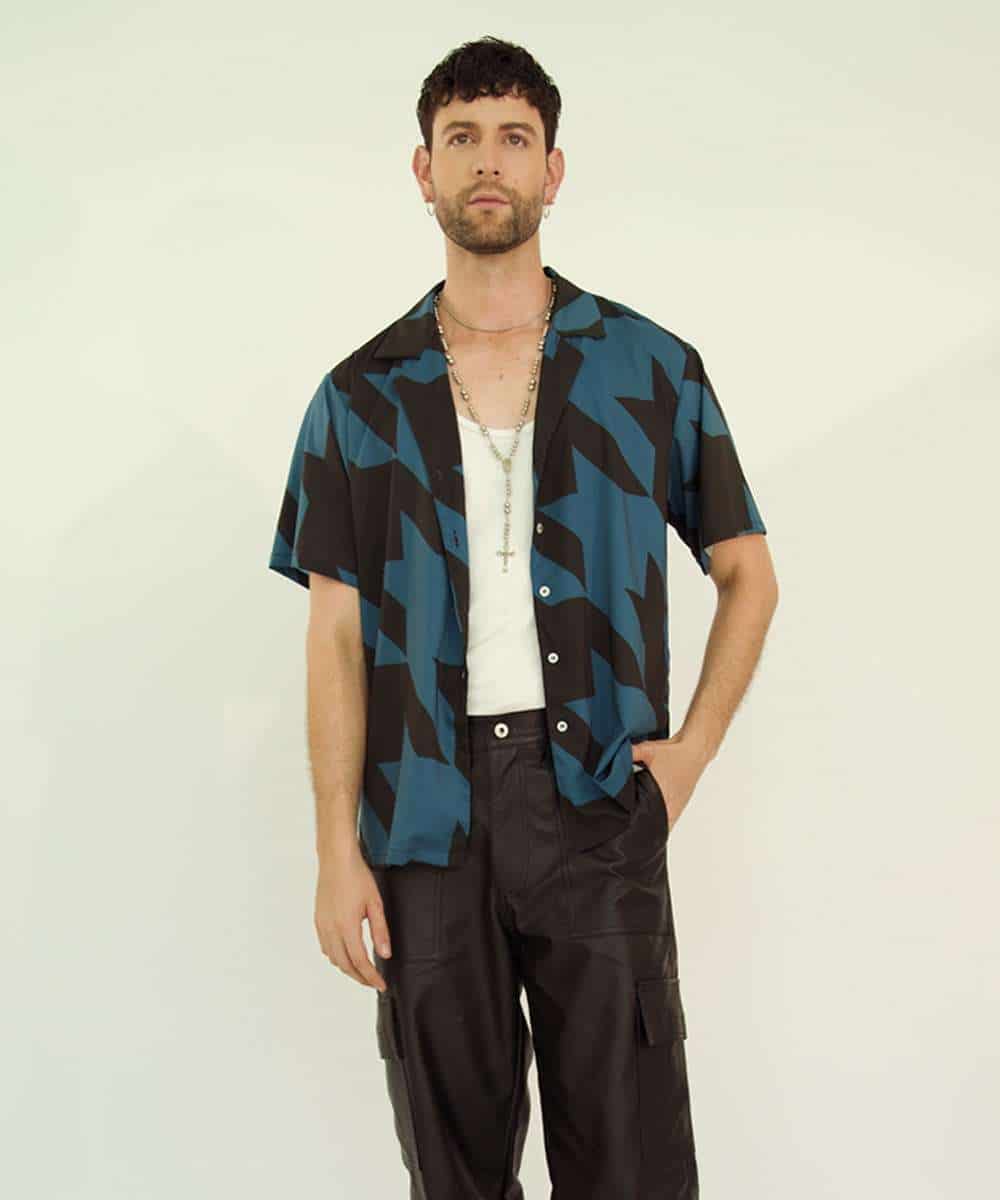 Camp Shirt in Midnight Houndstooth - miniatura 1