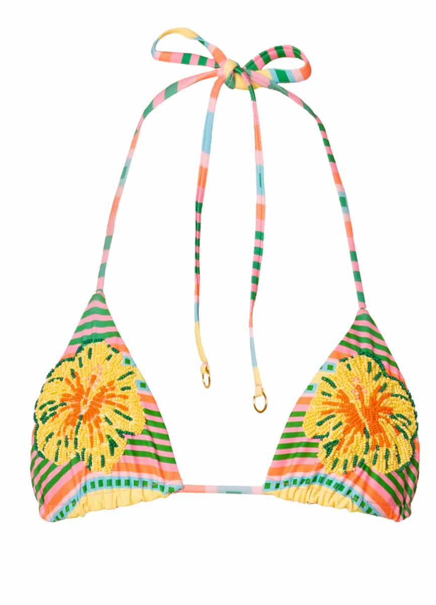 Maaji Striped Paradise Zeny Sliding Triangle Bikini Top - miniatura 5