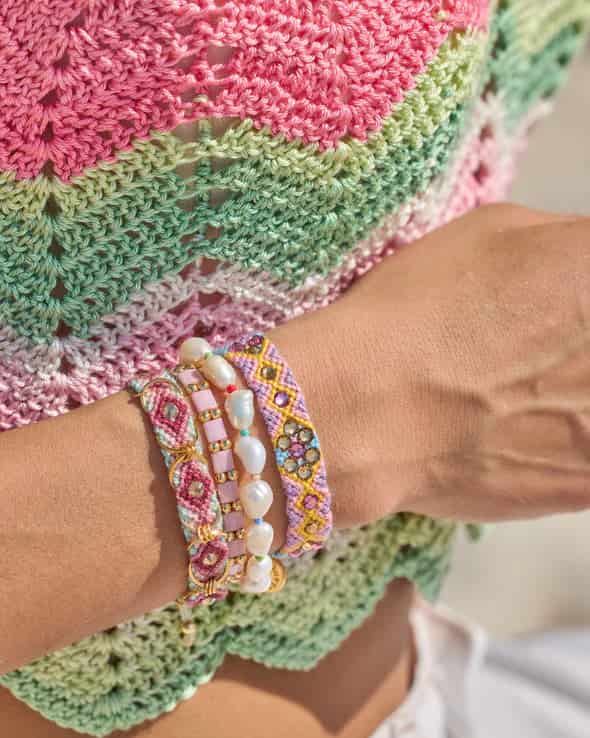 Free Spirit Bracelet with Rings - Vinotinto - miniatura 2
