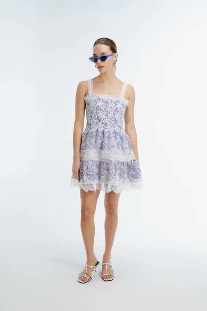 AERIN MINI DRESS BLUE - miniatura 3