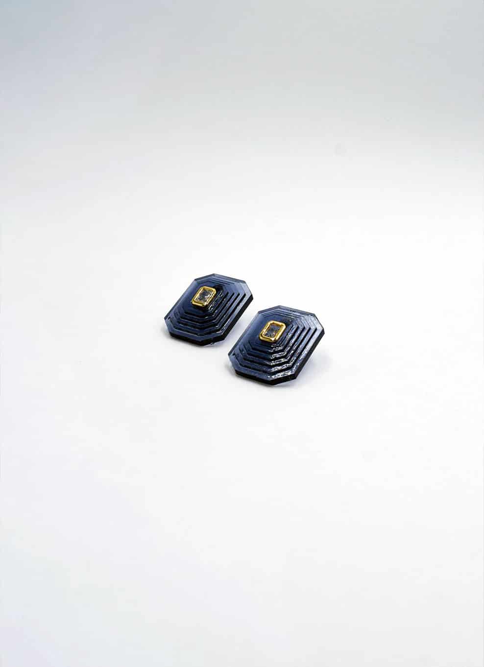 OTTAGONO M - SMOKY EARRINGS - miniatura 1