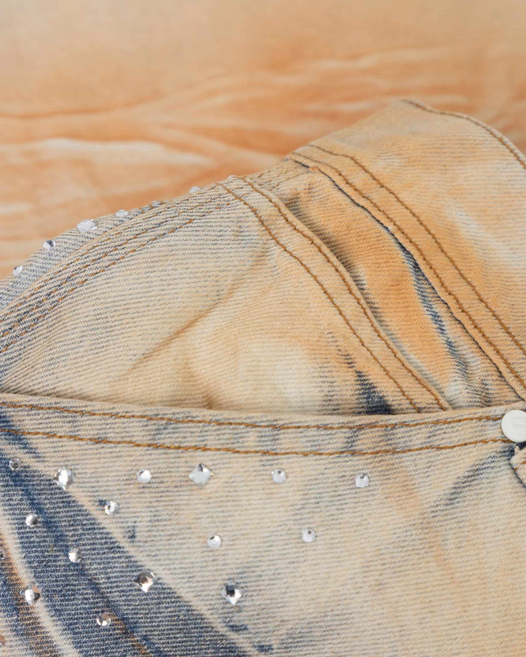 Golden Heritage Pearled Barrel Jeans Oasis Blue - miniatura 6