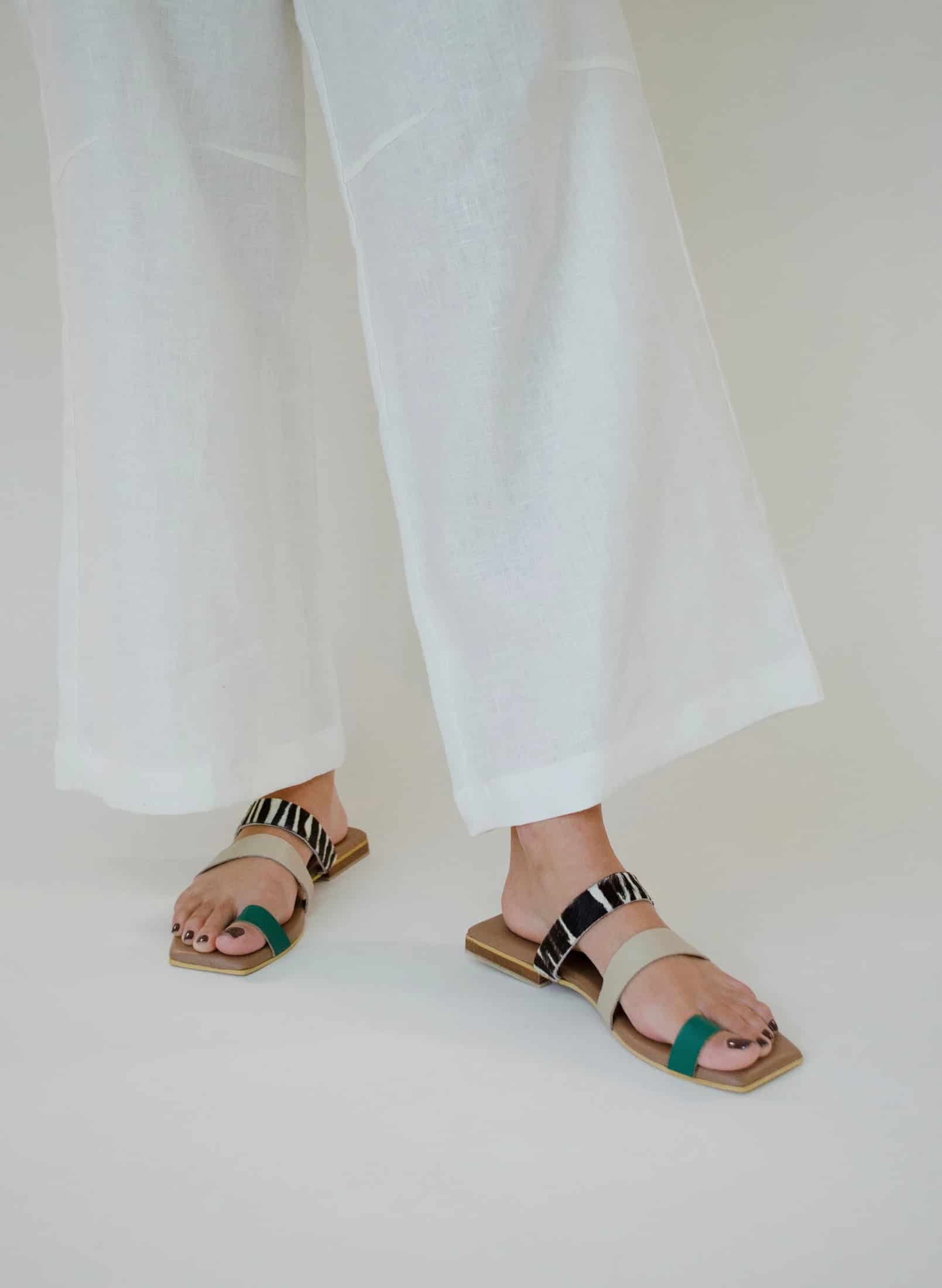 The Ocaso sandal | verde/taupe - miniatura 2