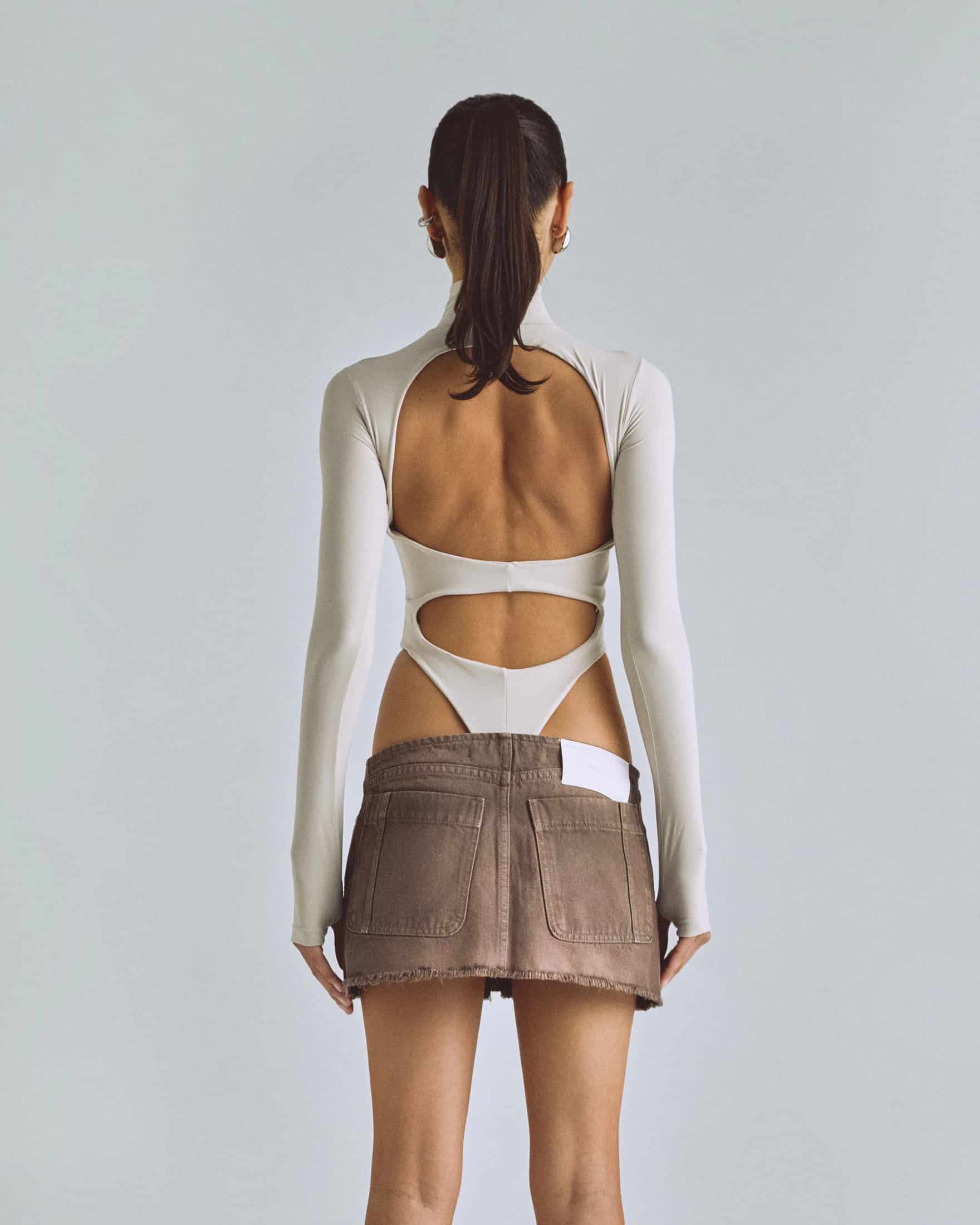 Basics Turtleneck Backless Body White - miniatura 12